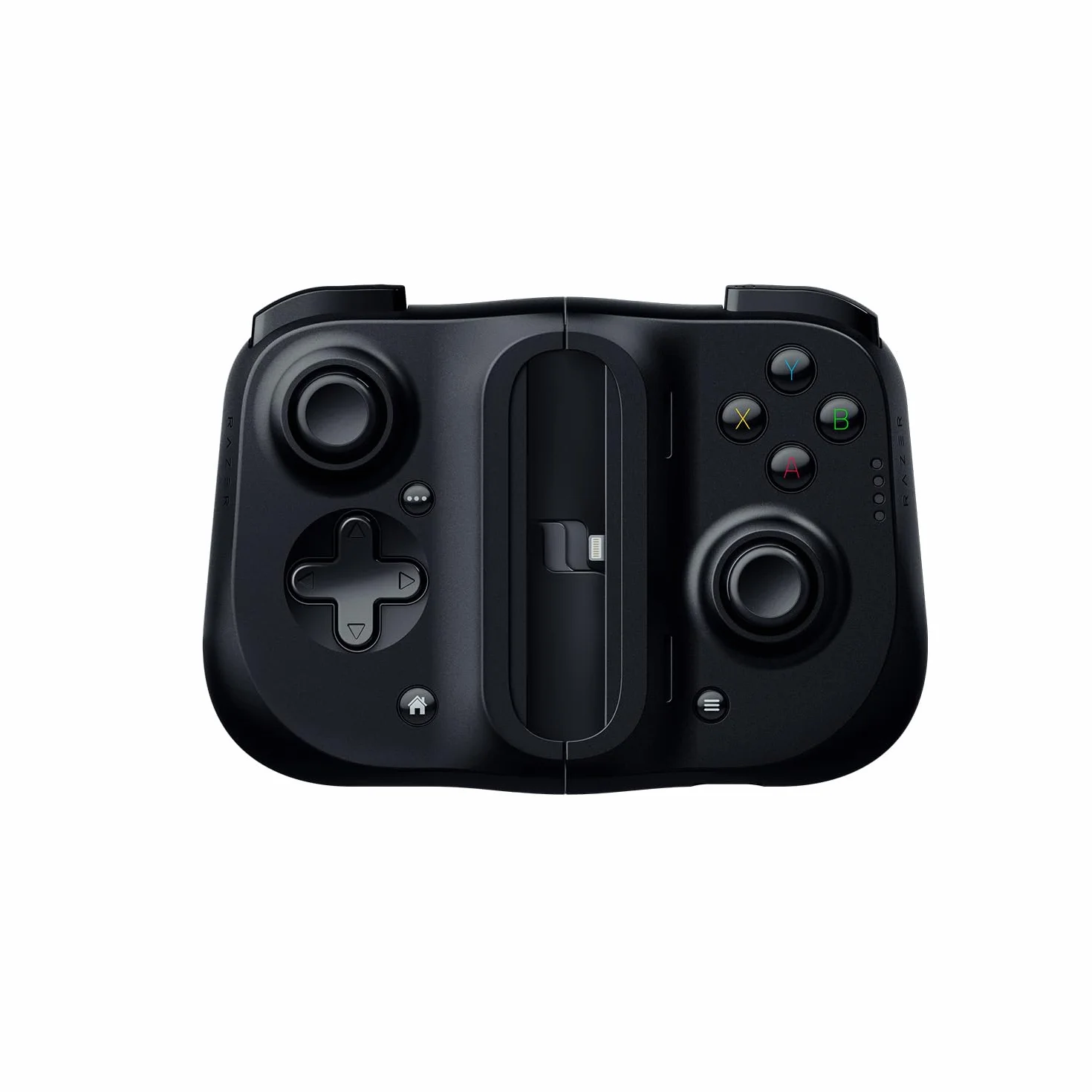 Razer Kishi dla iPhone'a - uniwersalny kontroler gier dla iOS (klikalne analogowe drążki, port Lightning bez opóźnień, kompatybilny z większością urządzeń iOS, ergonomiczny kształt) Czarny
