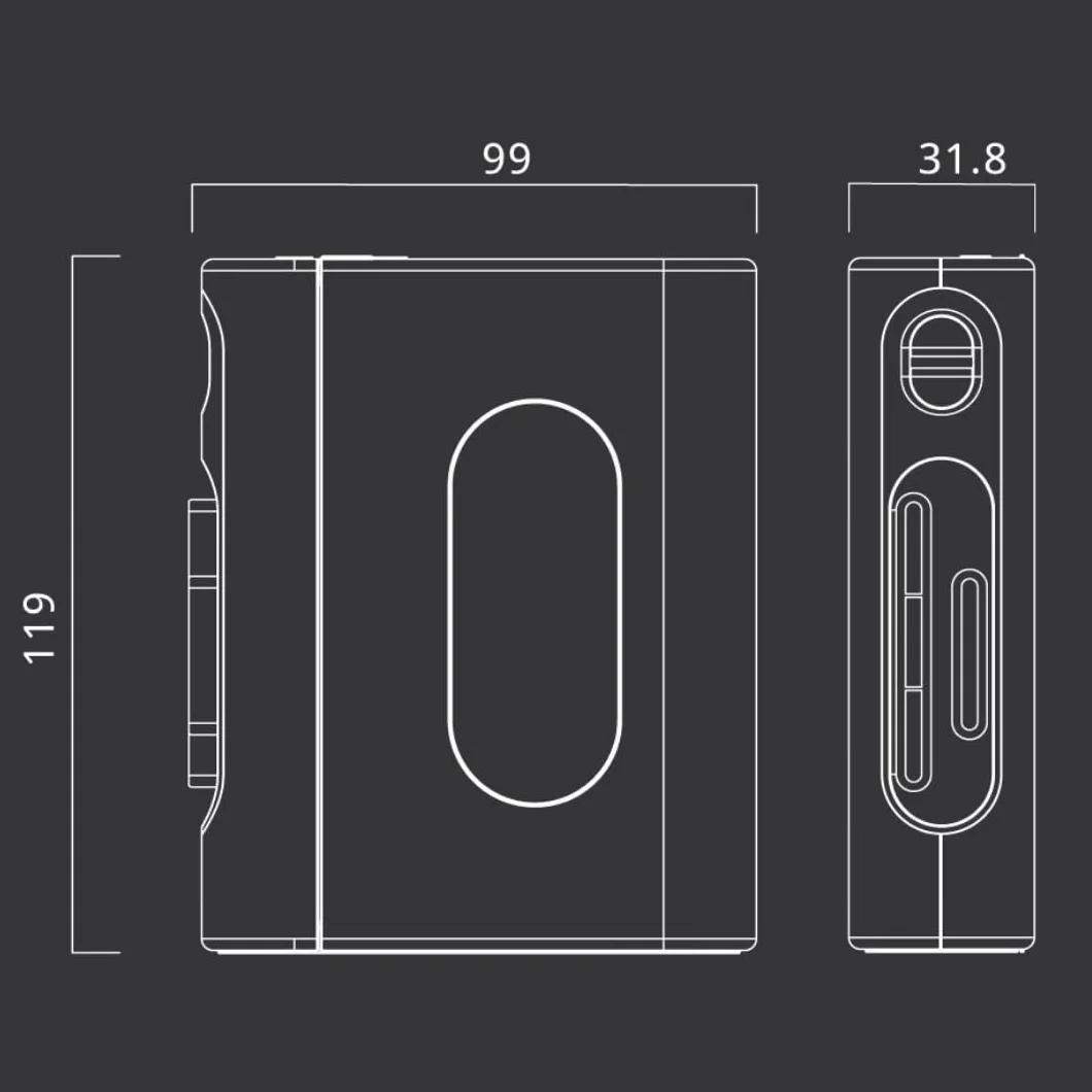 MUSE Przenośny odtwarzacz kasetowy z przyłączem słuchawkowym, szybkie ładowanie przez USB-C – eleganckie wzornictwo, czarny