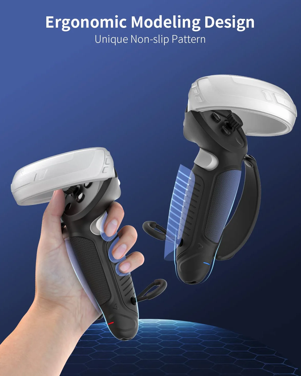 Oculus Quest 2 silikonowa osłona uchwytu z bateriami 1000 mAh kabel ładowania