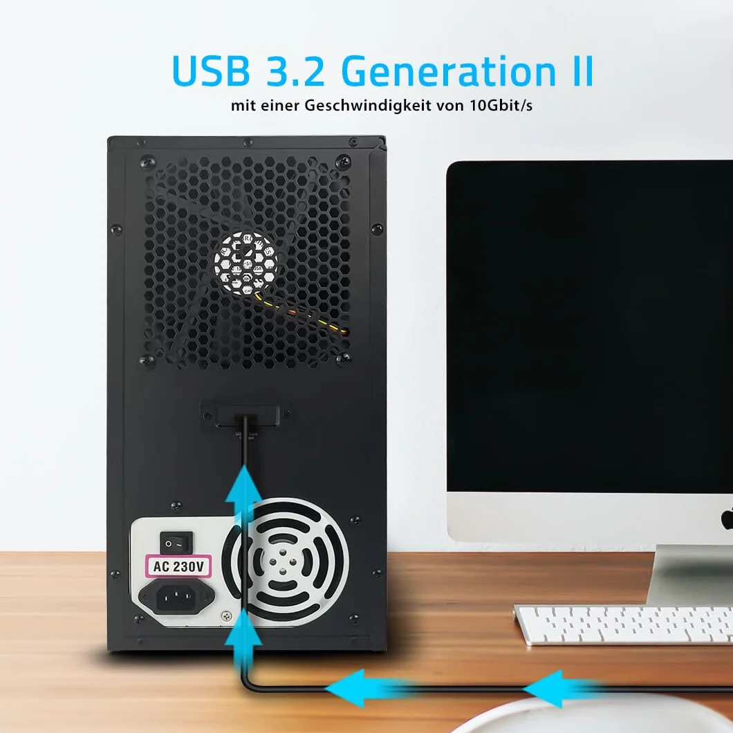FANTEC Obudowa dysku twardego MB-X10U31, USB 3.1 Gen2 (10 Gbit/s)
