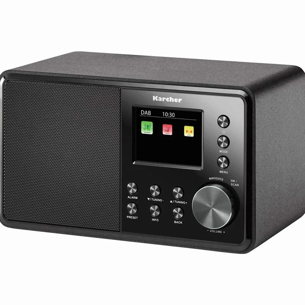 Karcher DAB 3000 radio cyfrowe DAB Plus UKW-RDS AUX-IN budzik podwójnym alarmem czarne