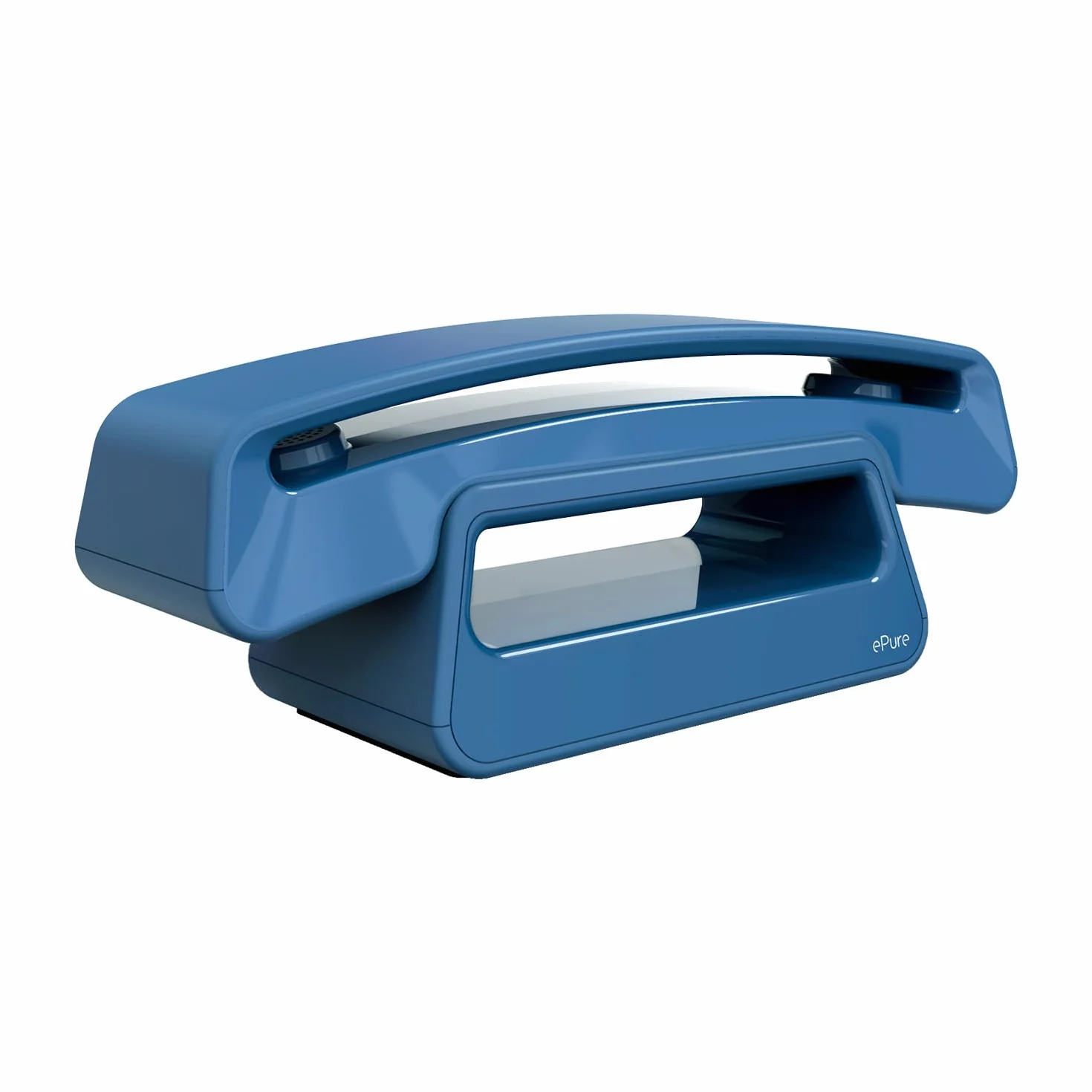 Alcatel ePure Iconic Blue - telefon bezprzewodowy DECT design, łatwy w użyciu, blokada niechcianych połączeń, zestaw głośnomówiący