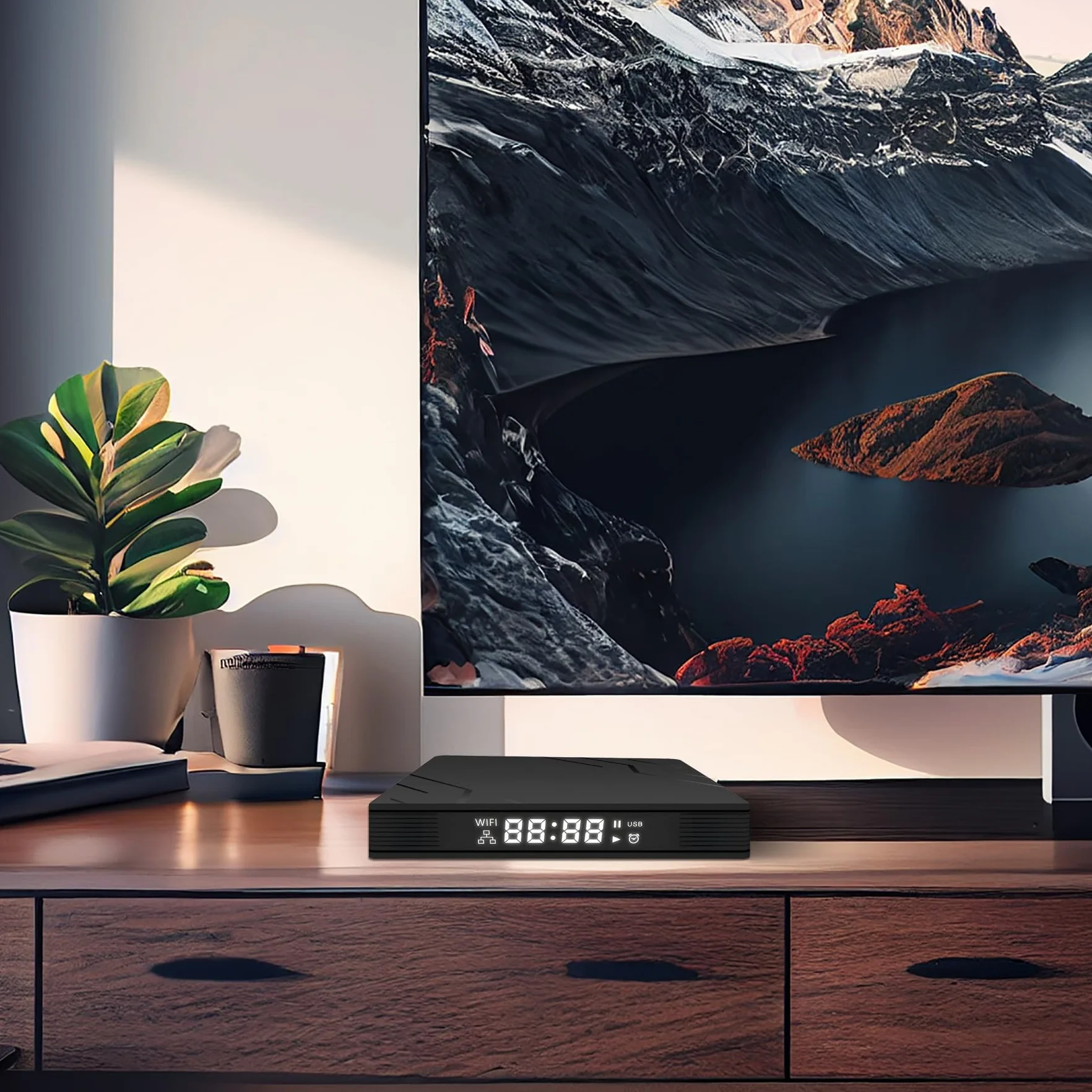 Retoo TV Box Android 13 Smart 4K Bluetooth 5.0 2 GB 16 GB Soporta Google TV HDMI Dwuzakresowy pilot WiFi Sterowanie Formaty wideo Avi Rm Rmvb Ts Vob Mkv Mov ISO wmv asf flv dat mpg mpeg Mp4 Czarny