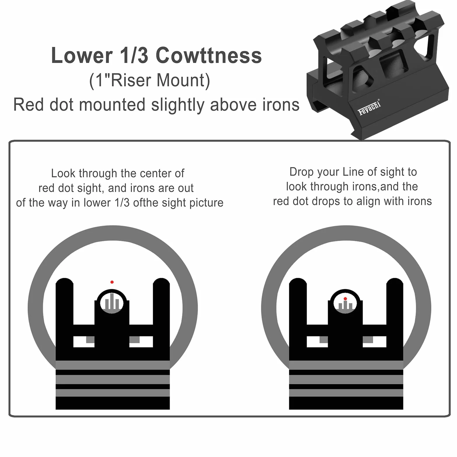 Feyachi RDS-25 kolimator red dot 4 MOA kolimator red dot luneta z 1-calowym mocowaniem pionowym