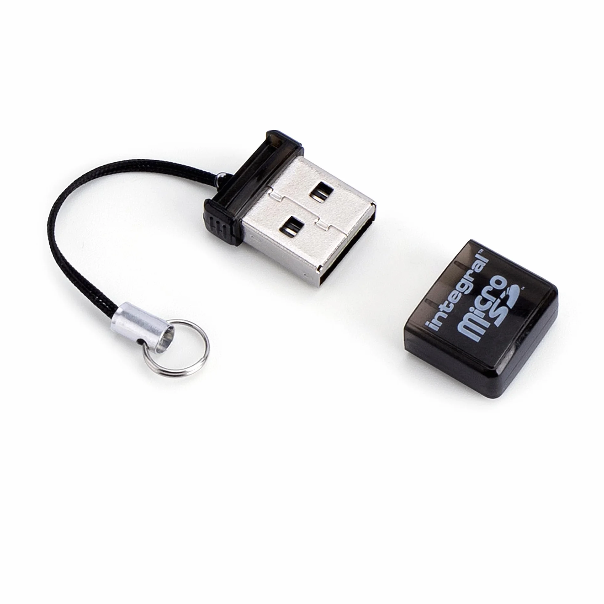 Integral Adapter czytnika kart pamięci micro SD USB2.0 – kompaktowy, Plug & Play, kompatybilny z microSD, microSDHC i microSDXC