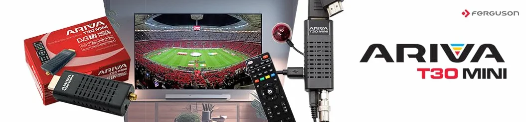 Ariva T30 MINI Dekoder telewizji naziemnej DVB-T2 H.265 HEVC Wi-Fi Teletext Timeshift
