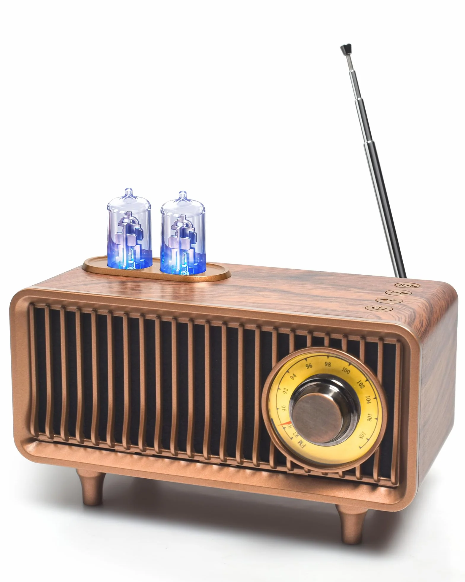 COLSUR Radio retro Bluetooth, przenośny głośnik, radio kuchenne, ładowane, bezprzewodowe, w klasycznym stylu, obsługuje kartę TF/AUX/USB, odtwarzacz MP3 z akumulatorem 1500 mAh