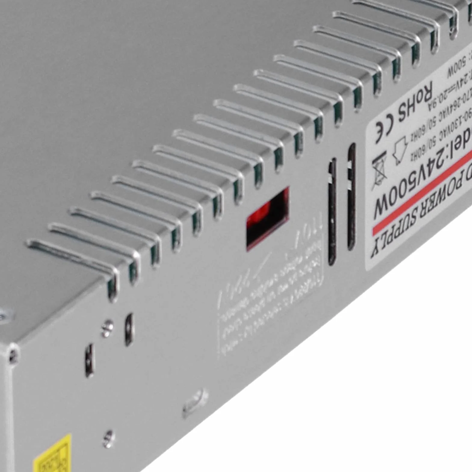Garosa 500W 24 V 20,9A Zasilanie, Stop Aluminium, Otwory Rozpraszania Ciepła, Pokrycie Bezpieczeństwa, Automatyzacja Przemysłowa PLC Control Concert, do Automatyzacji Przemysłowej, PLC