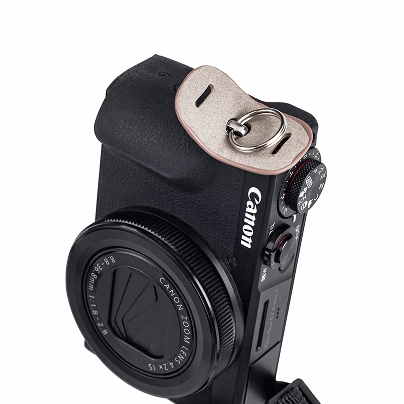 kinokoo Etui G7X / G7X II / G7X III Etui ze skóry PU kompatybilne z Canon G7X / G7X II / G7X III Aparat z paskiem na ramię, Kawa, C, Kosmetyczka