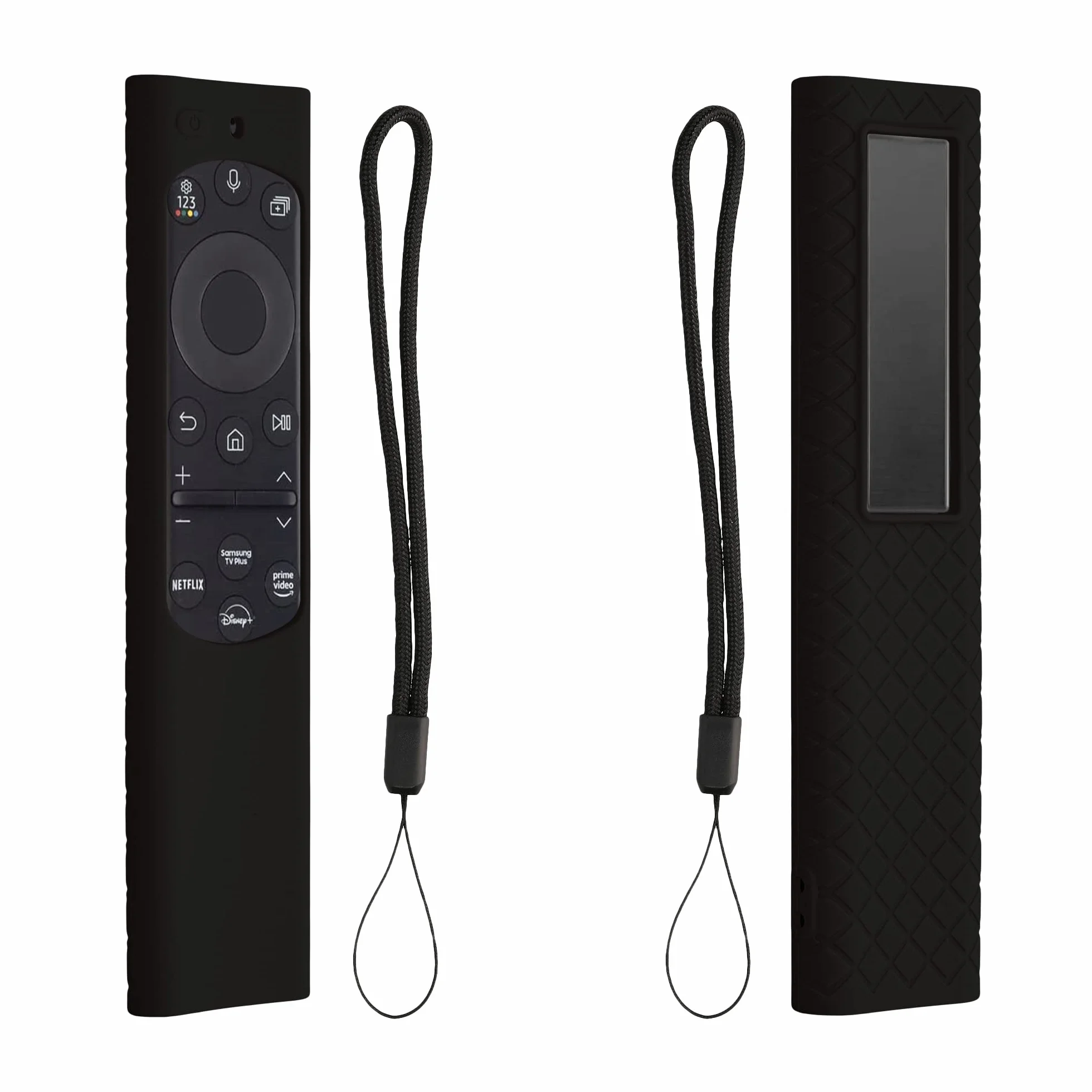 kwmobile Etui z pilotem zdalnego sterowania, kompatybilne z Samsung Smart TV TM2280e BN59-01385 / BN59-01386 / BN59-01391A etui - silikonowe etui na akcesoria TV w kolorze czarnym, 60545.01_m002859