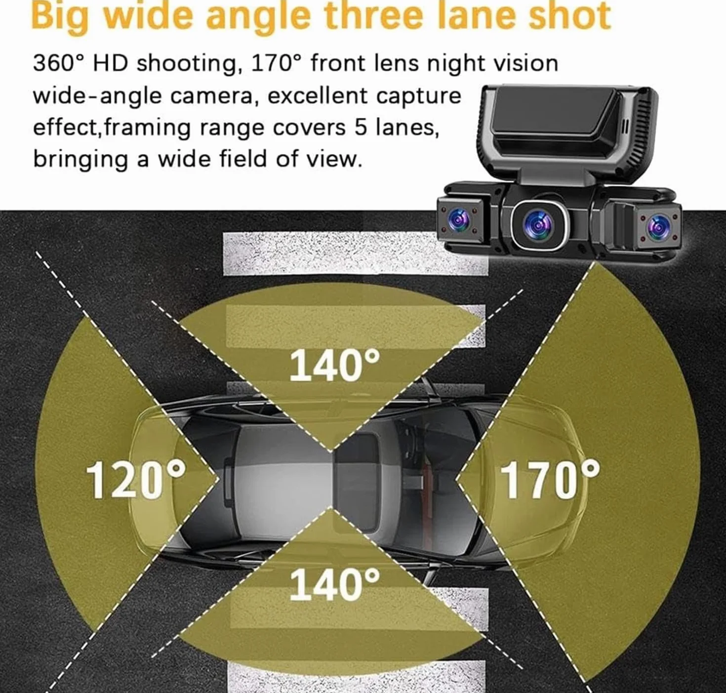 360° samochodowy rejestrator DVR WiFi, 4-kanałowy rejestrator wideo z kartą 32 GB, 1080P FHD, widok 360°, kamera samochodowa z przodu i z tyłu, sterowanie aplikacją, monitorowanie parkowania