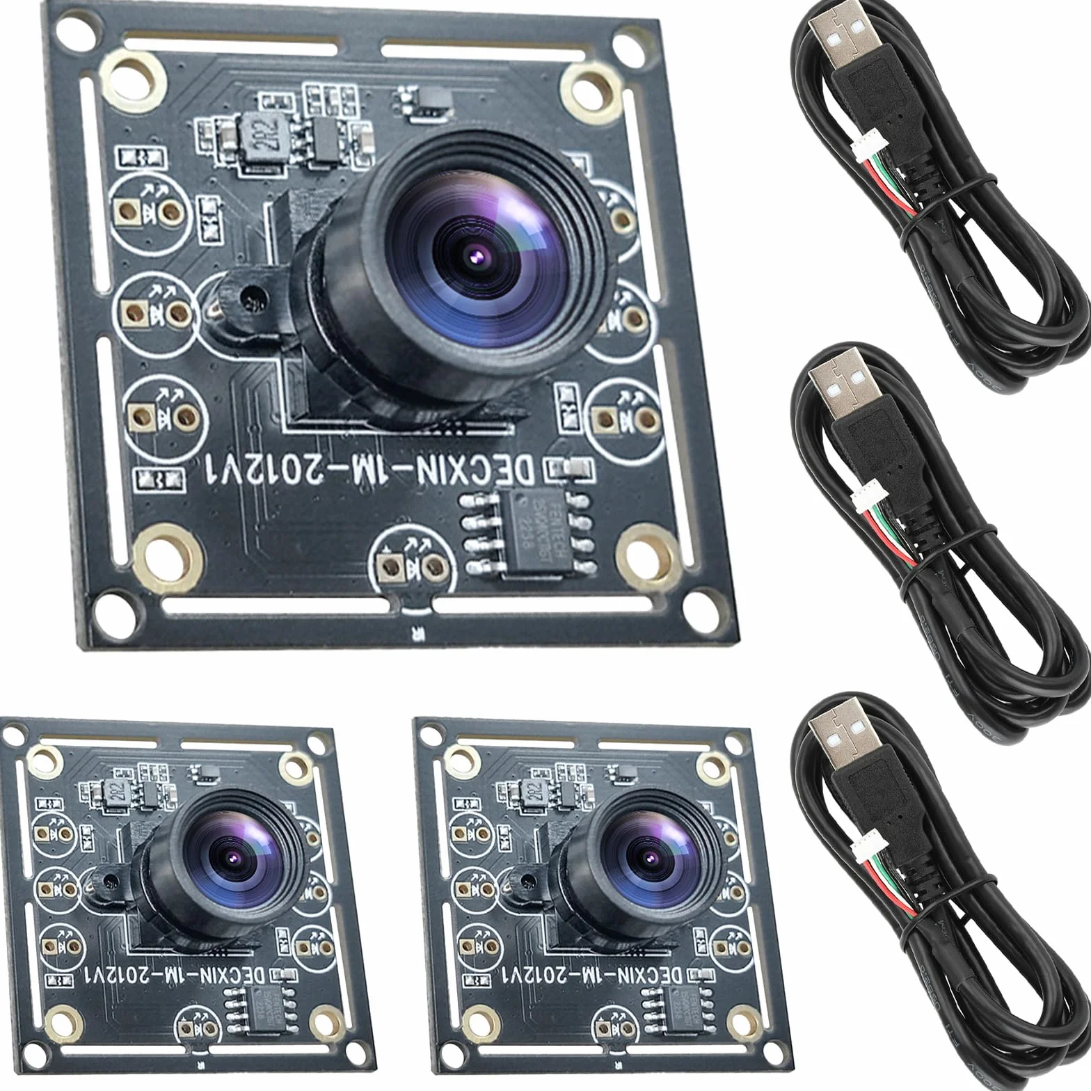 3-częściowy moduł kamery 100 stopni OV9732 – wysoka czystość obrazu z chipem HD 720p, rozdzielczość 1MP, sterownik USB, z kablem o długości 2 m, kompatybilny z Autodarts.Io, do wszechstronnych