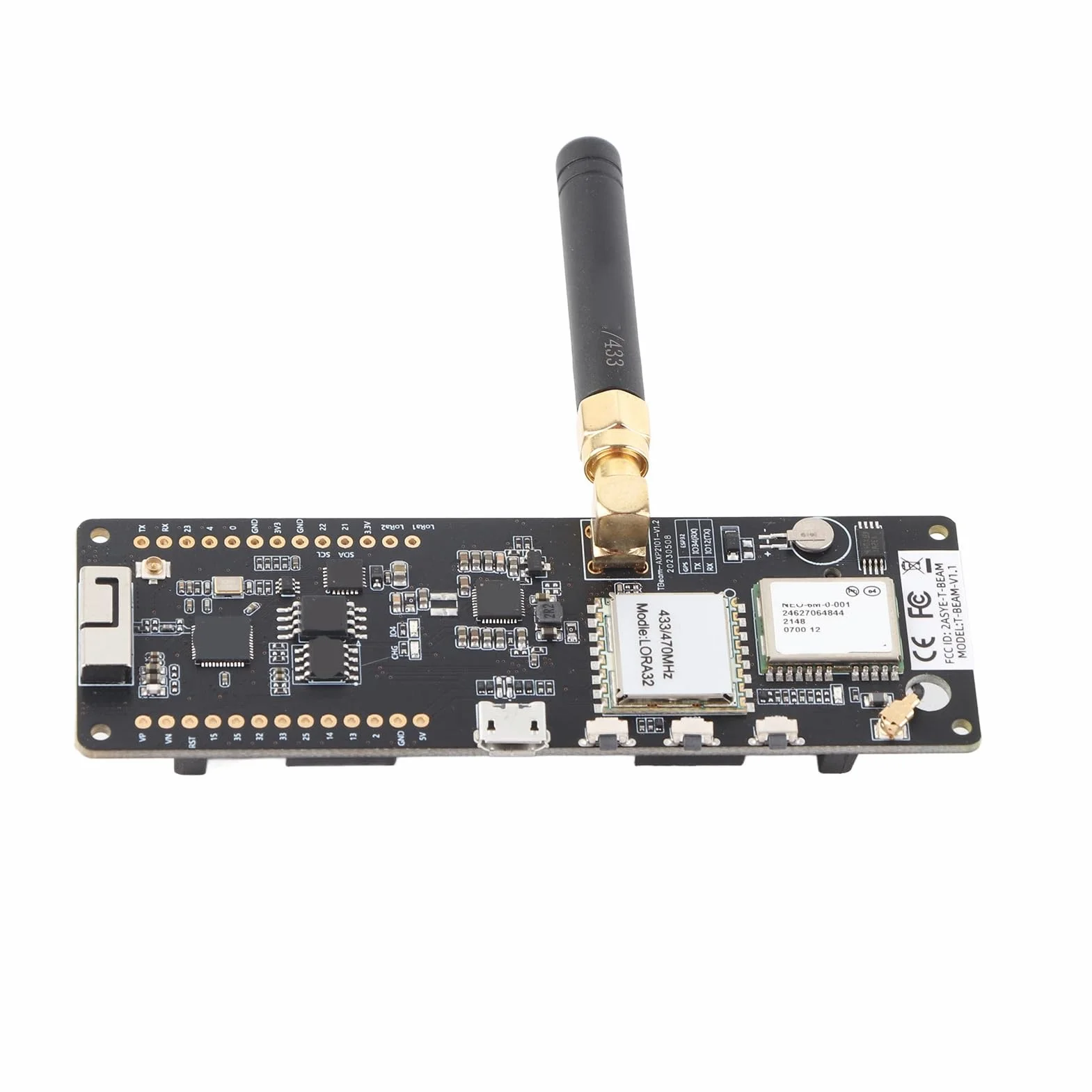 dla TTGO T-Beam ESP32 LoRa 915 Mhz Moduł GPS WiFi z płytką rozwojową Podstawy Baterii, moduł GPS NEO-6M, Globalny System Pozycjonowania, Uniwersalny Zasilacz 3 V-5 V.