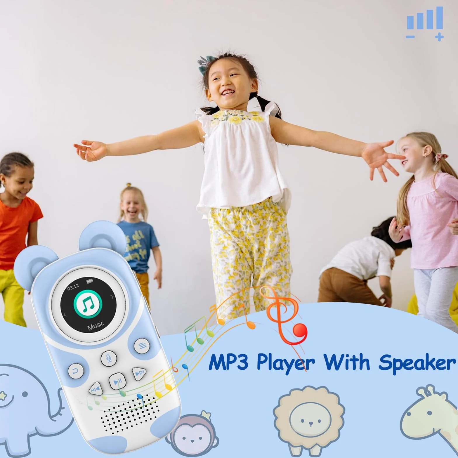 Odtwarzacz MP3 dla dzieci Bluetooth 5.3 64 GB z radiem FM i budzikiem