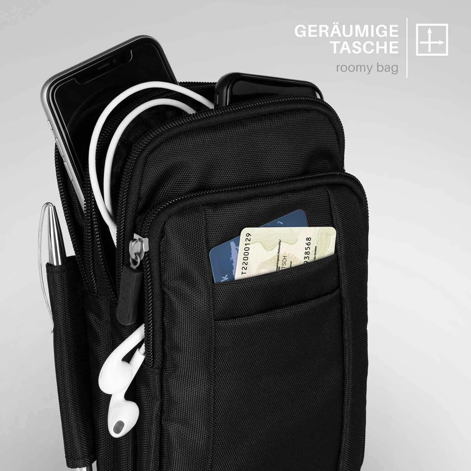 moex Dex Case do Nothing Phone (3a) Pro etui na telefon komórkowy do zawieszenia dla mężczyzn, z paskiem na ramię, klipsem na pasek i karabińczykiem, wytrzymała torba na pasek, wodoodporna, czarna