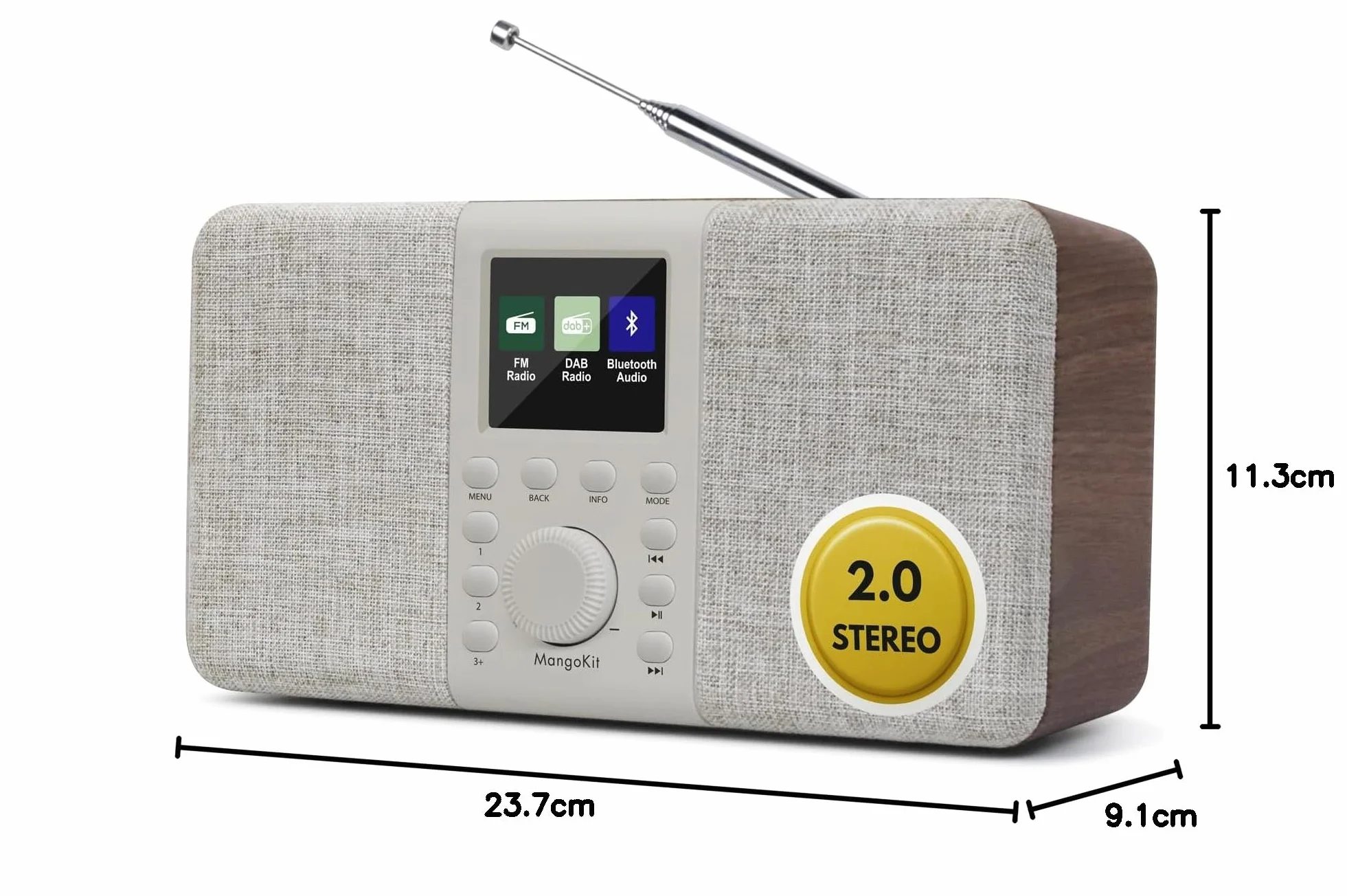 MD5 Stereo DAB Radio orzech włoski