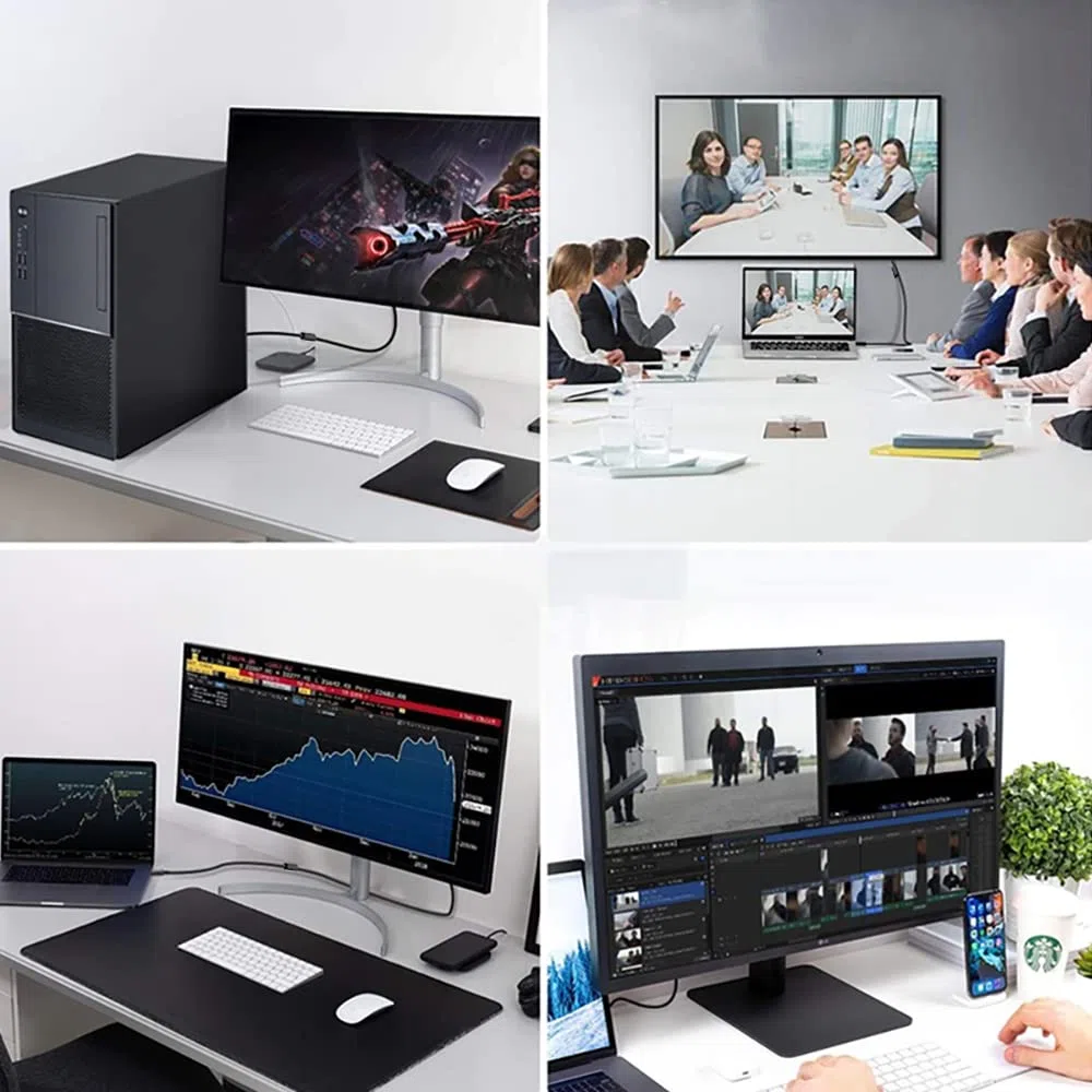 Retoo Kabel do monitora VGA, VGA na VGA 1,4 m, wtyczka do wtyczki, kabel przedłużający do monitora komputerowego, kompatybilny z HDTV, wyświetlaczami, projektorami, D-SUB obsługuje Full HD 1080P