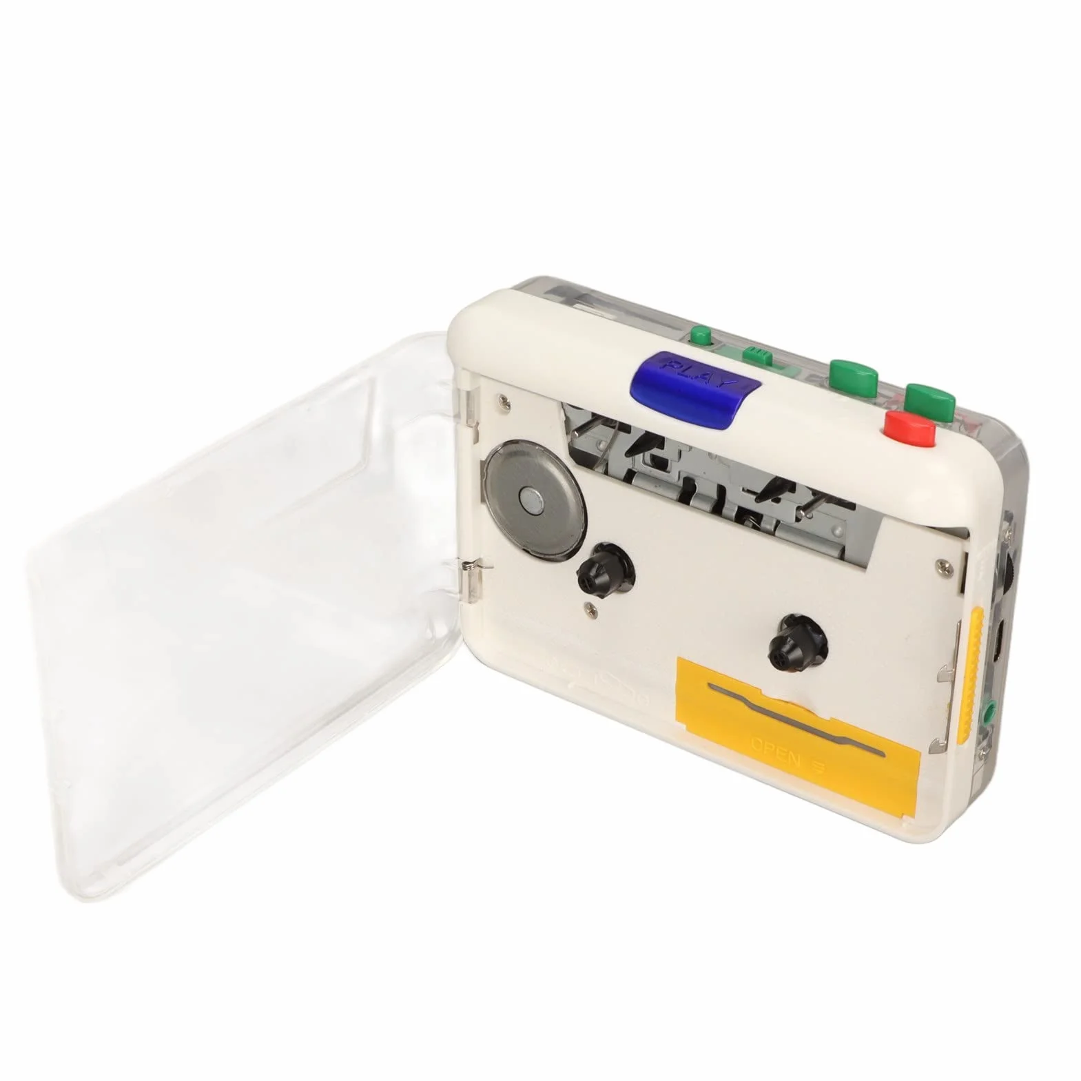 Przenośny konwerter kasety USB na MP3, ładowalny odtwarzacz kasetowy, Plug and Play, słuchawki