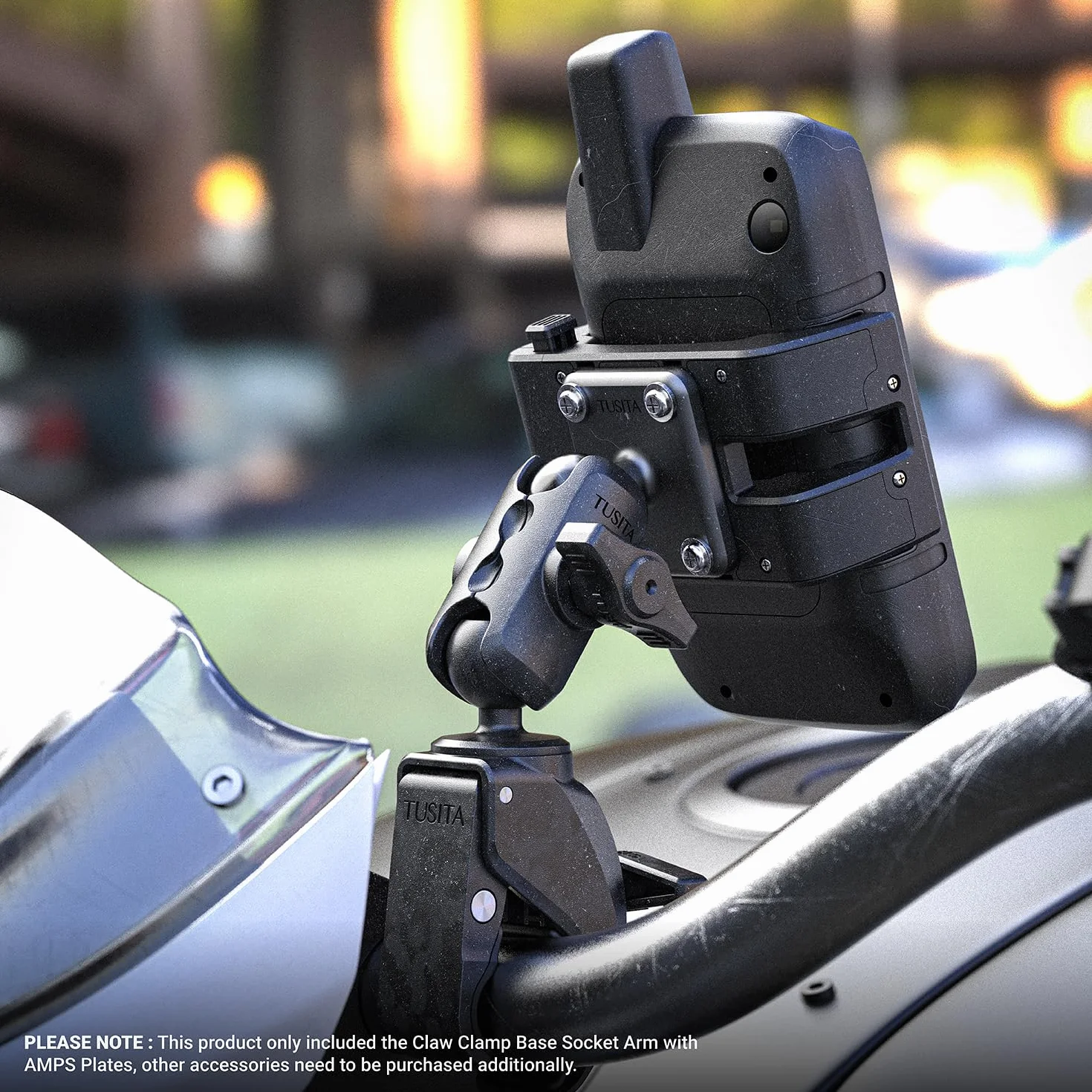 TUSITA Uchwyt Motocykla ATV/UTV Kompatybilny z Garmin Montana, Zumo XT - Podstawa z Chwytaczką