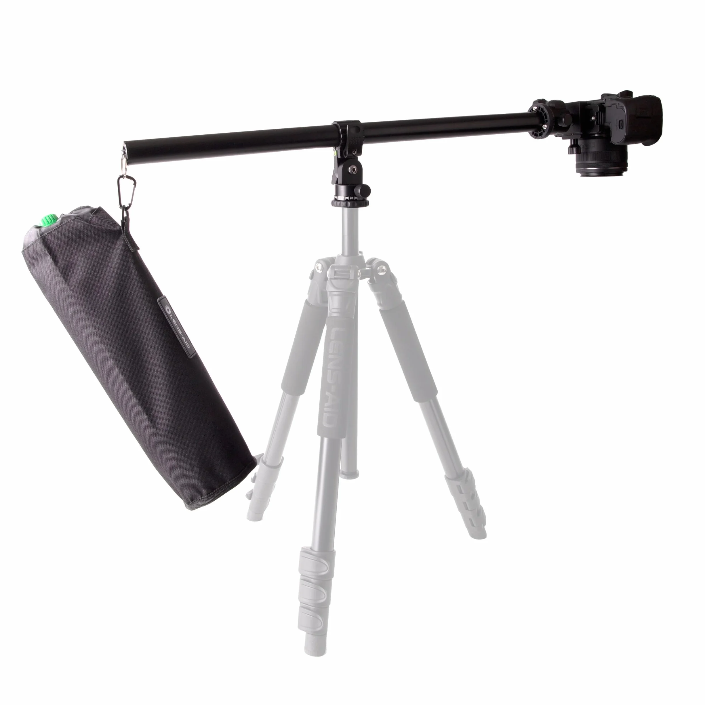 Lens-Aid statyw do stojaka na stół i makro – rozkładane ramię kamery 58 cm z hakiem przeciwwagi i przyłączem 3/8 – do fotografii płaskiej i nad głową