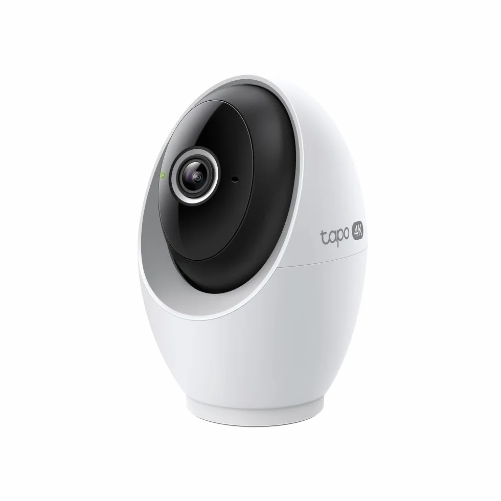 Tapo Wewnętrzna kamera bezpieczeństwa C260 4K 8MP 360°, lokalna wykrywanie AI, tryb prywatności fizycznej, 18-krotny zoom cyfrowy, śledzenie ruchu, dwukierunkowy dźwięk, karta MicroSD do 512 GB