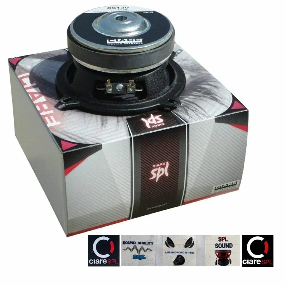 1 SUBWOOFER CIARE CS130 od 30 + 30 watt rms E 90 + 90 watt max podwójne 5" 13,00 cm 130 mm SUB WOOFER DVC SPULE 4 + 4 omy również do drzwi jest to pen lub IN KASTE,1 kawałek