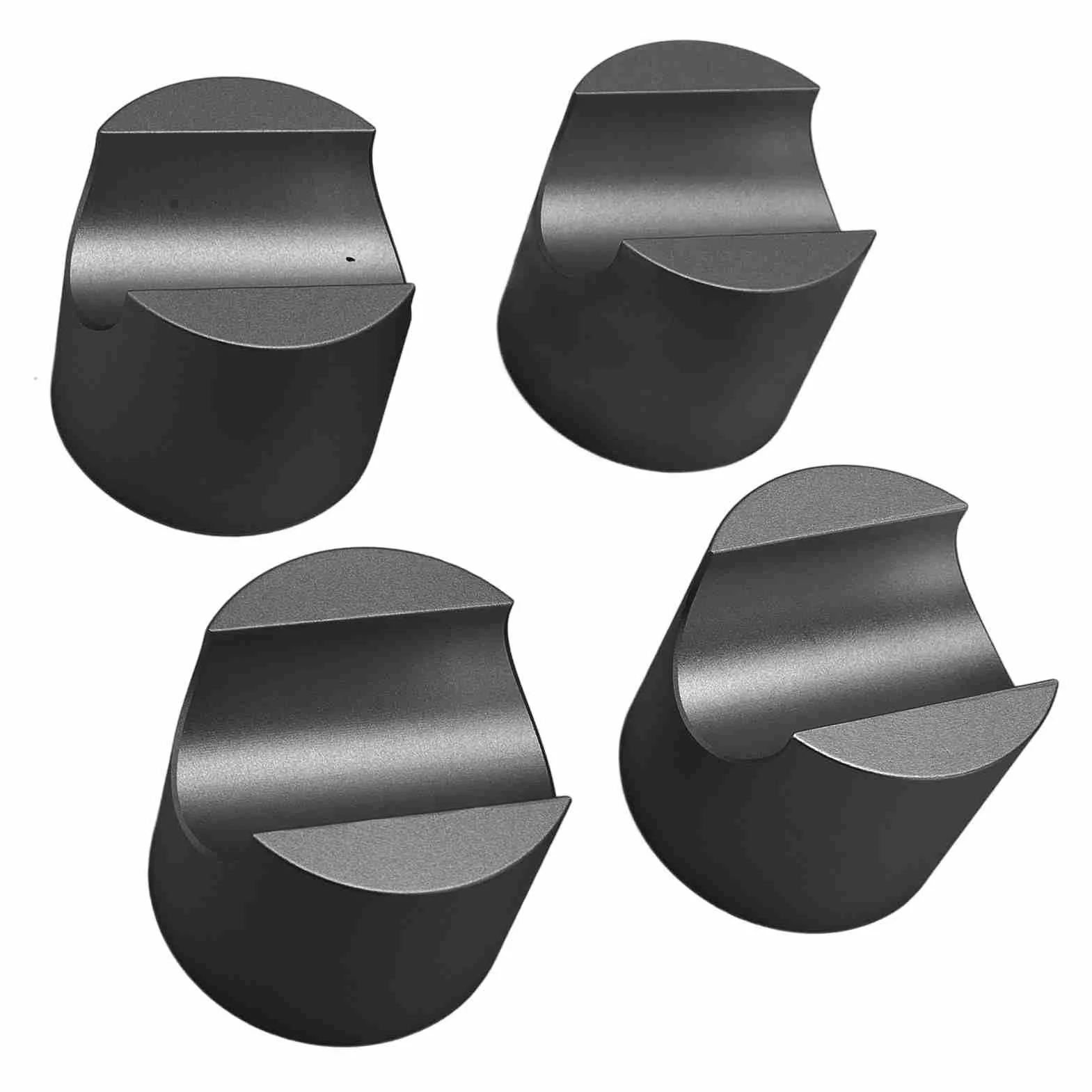 4 szt. Zacisk do Kabla HiFi Wspornik z Drutu Ze Stopu Aluminium Mocny Kabel Głośnikowy Zacisk Podwyższający Kabel HiFi Trzpień Stabilizujący z Podkładkami Tłumiącymi do (BLACK)