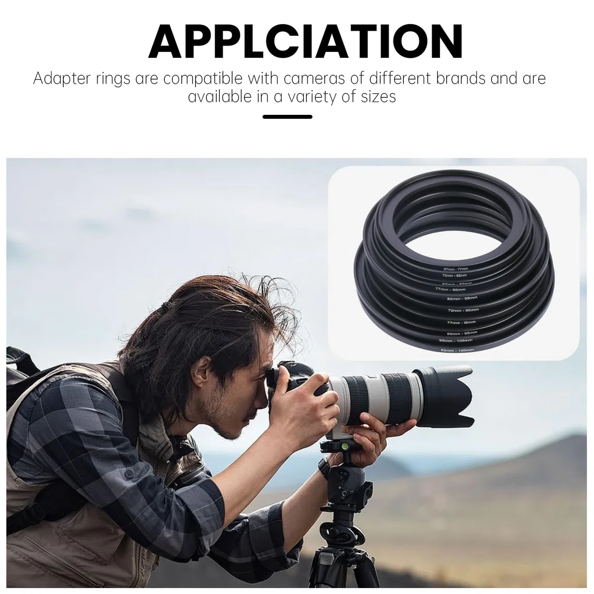 Metalowy adapter do filtra Step-Down Ring – 67 mm na 49 mm – metalowy pierścień step-down adapter do filtrów, kompatybilny ze wszystkimi 49 mm UV, CPL, ND, osłonami obiektywu, obiektywami gwintowanymi