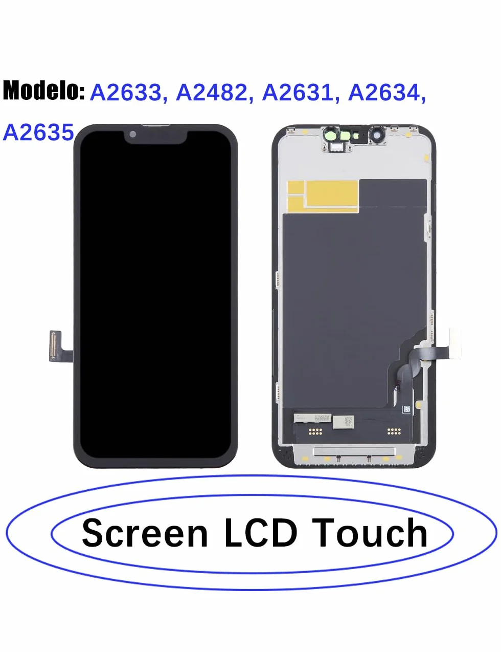 Wyświetlacz do iPhone 13 LCD zamiennik ekranu FHD ekran dotykowy 3D Touch Face ID Digitizer ramka montażowa, wodoodporny klej, zestawy naprawcze