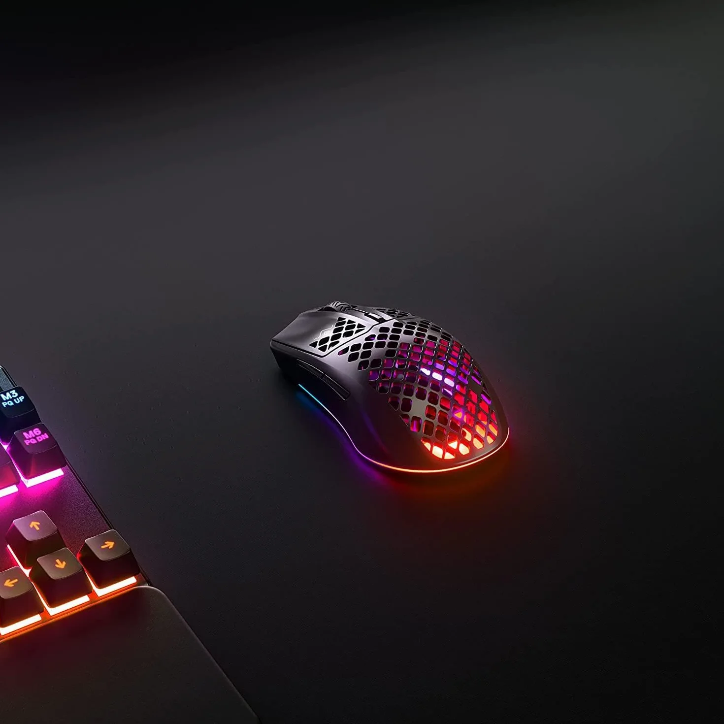 SteelSeries Aerox 3 Wireless Mysz RGB Ultralekka Wodoodporna Sensor TrueMove Air 18K DPI Onyx