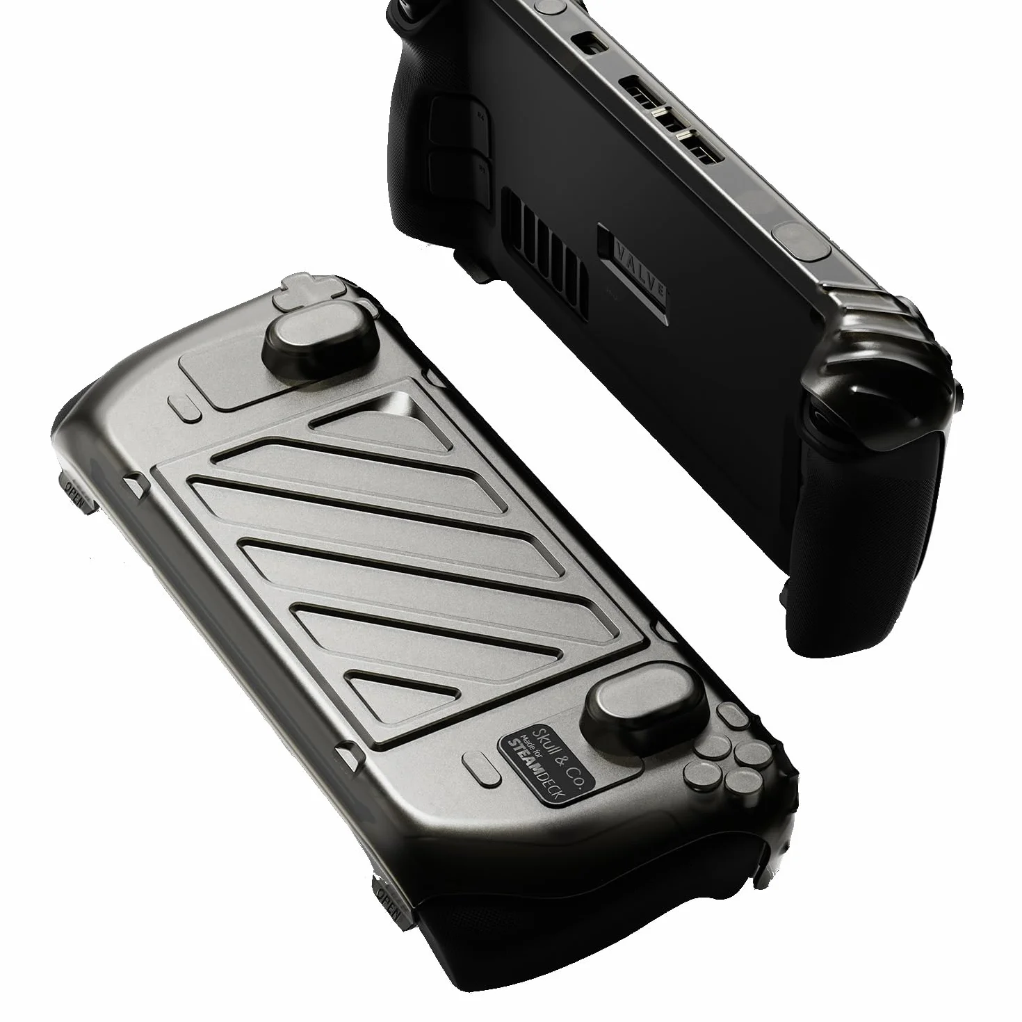 Skull & Co. Zestaw ochronny Stand Grip GripCase z przednią osłoną dla Steam Deck/OLED - Dymny