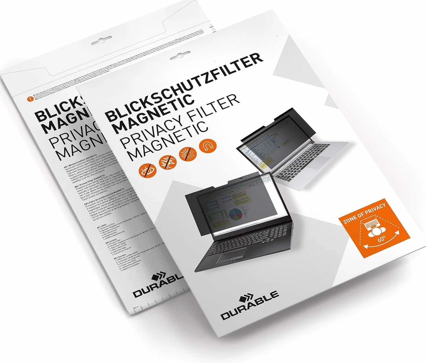 Magnetyczny filtr ochrony wzroku 15,6" antracytowy z torbą i ściereczką