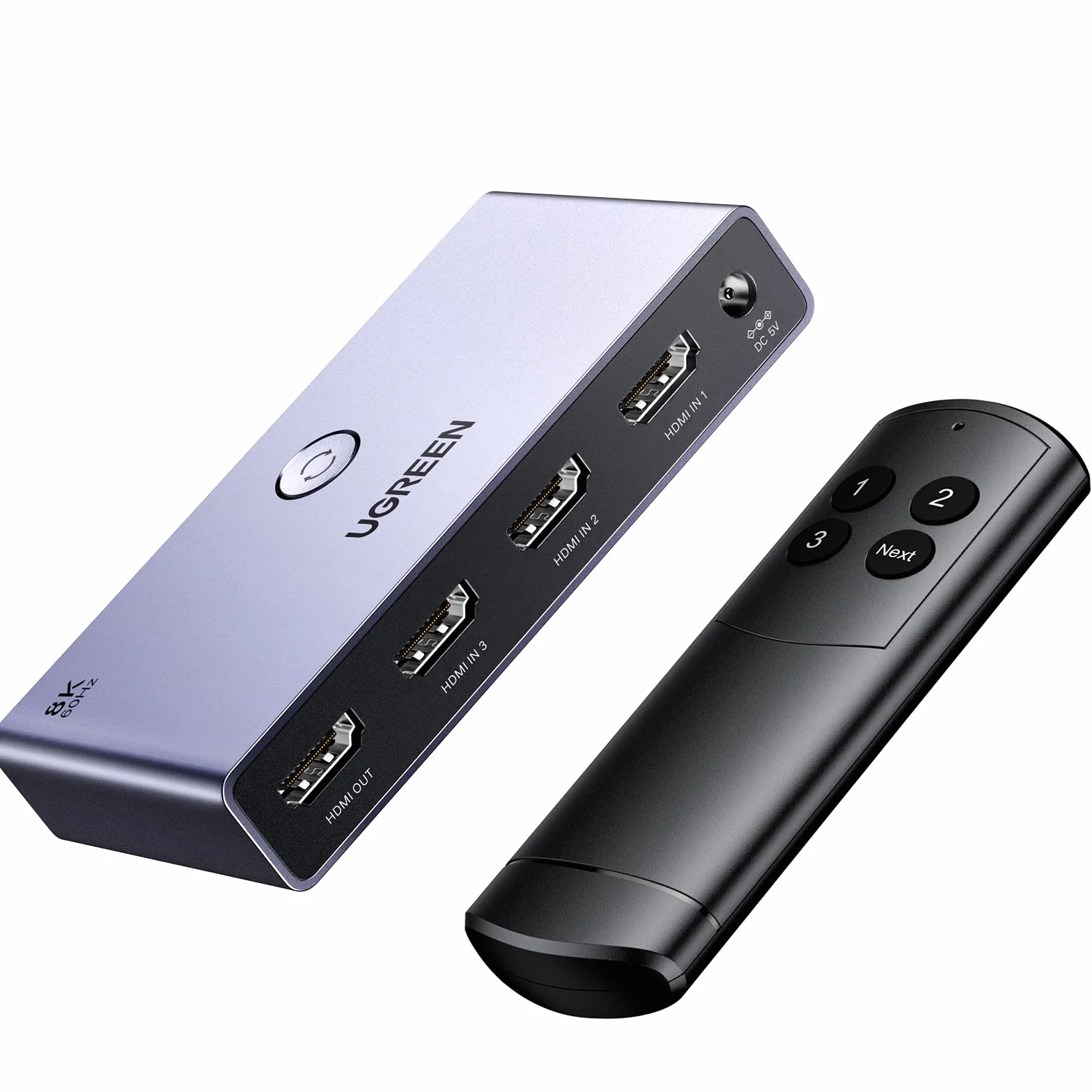UGREEN Przełącznik HDMI 2.1, rozdzielacz HDMI 4K przy 120 Hz, wyjście 3 w 1, 8K przy 60 Hz, obsługa HDCP 2.3, VRR i ALLM, Dolby Vision i Atmos, wysoka prędkość 48 Gb/s dla PS5, Xbox, TV Box