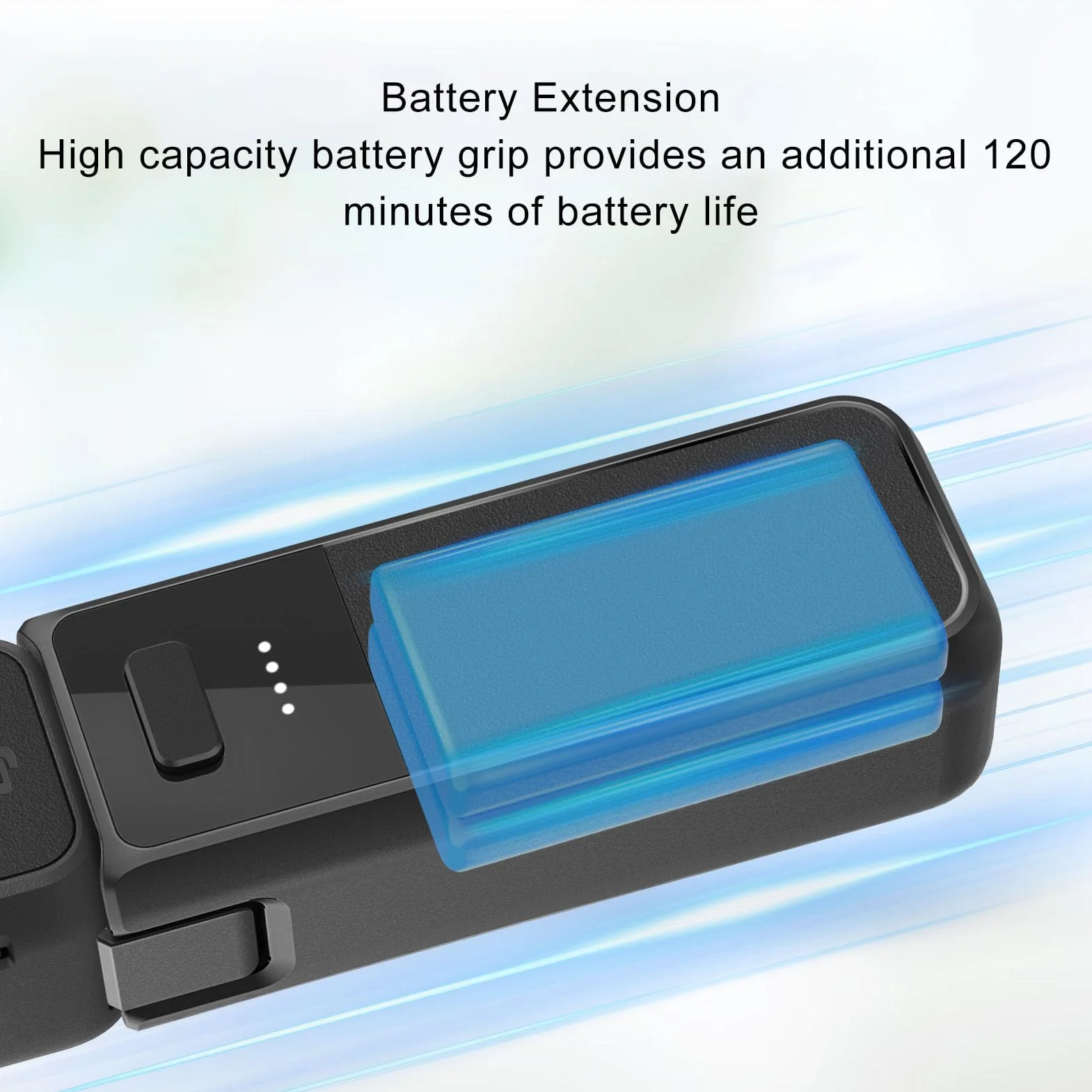 Kompatybilny z Uchwytem Akumulatorowym Pocket 3, Przenośnym Uchwytem Akumulatorowym 2800 MAh do Akcesoriów Pocket 3 Creator Combo, Zarezerwowany Gwint 1/4, Inteligentny