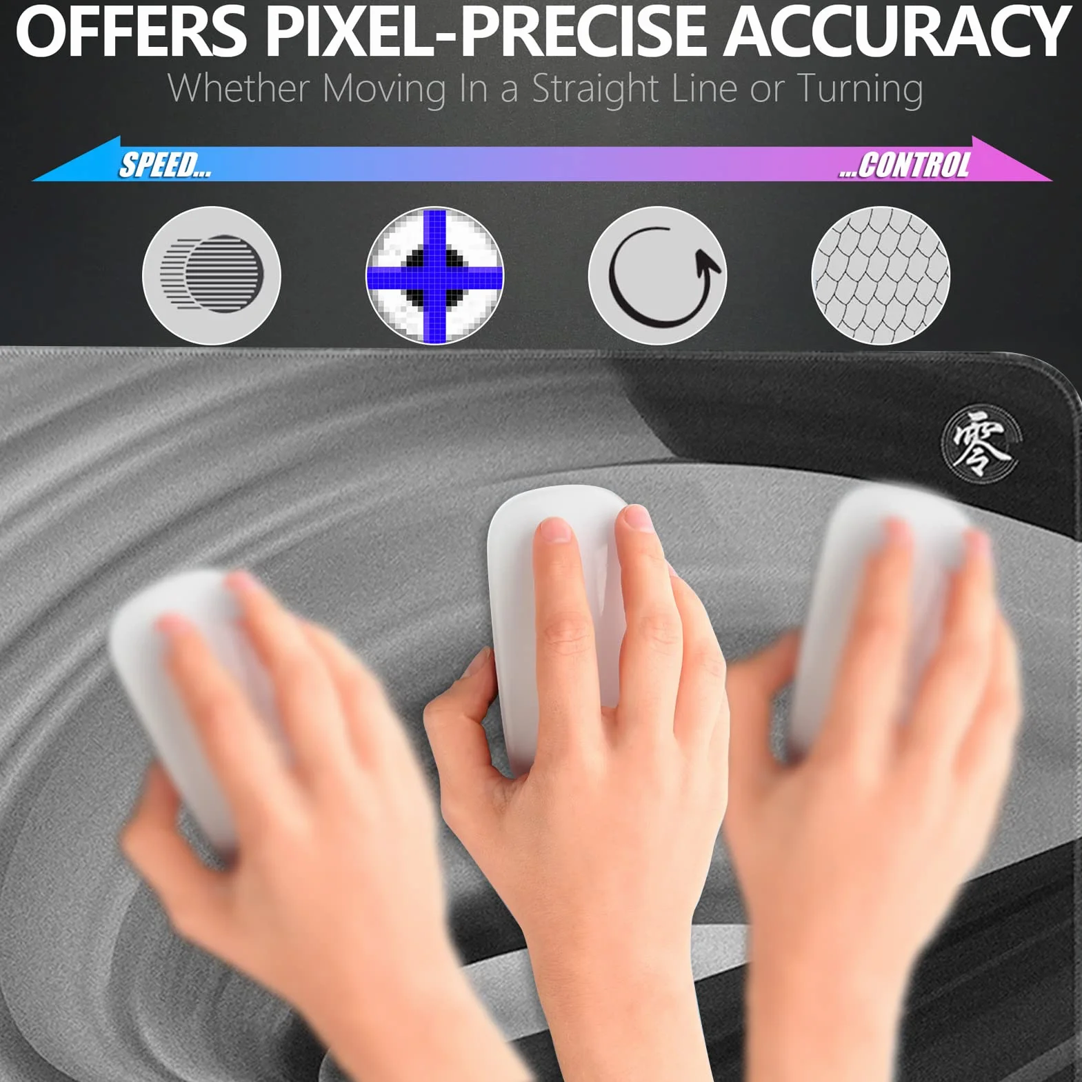 X-Raypad Aqua Control ZERO AC0 gamingowa podkładka pod mysz 500 x 500 x 4 mm czarna