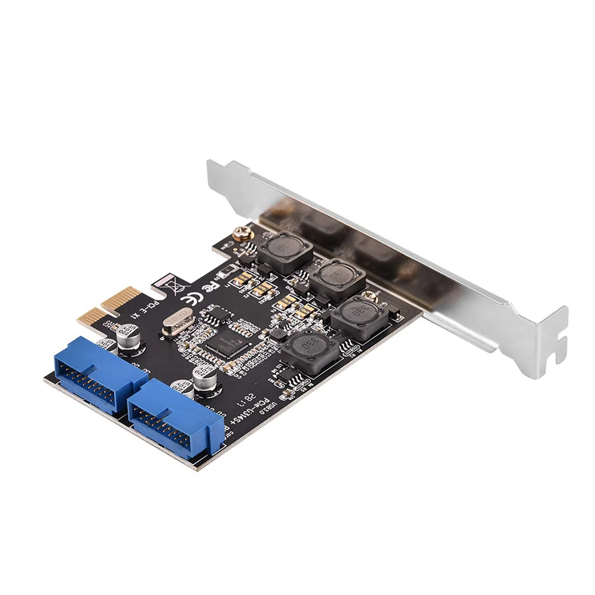 Adapter PCIE, PCIE PCIExpress do Wewnętrznego 2-portowego 19-pinowego Nagłówka Karty rozszerzeń USB 3.0 z Niskim Profilem