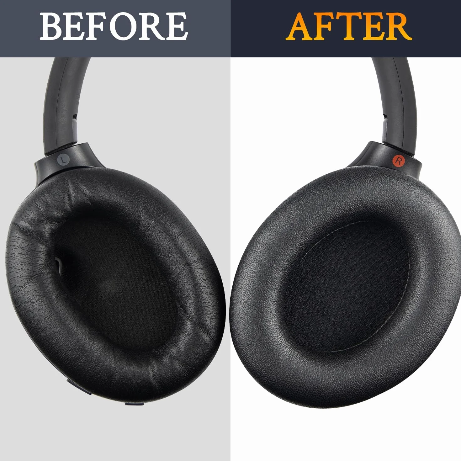 SOULWIT Poduszki nauszne + opaska na głowę, zestaw zamienny do Sony WH-1000XM4 (WH1000XM4) słuchawek nausznych, wymienna nakładka na pasek na głowę i część naprawcza nauszników