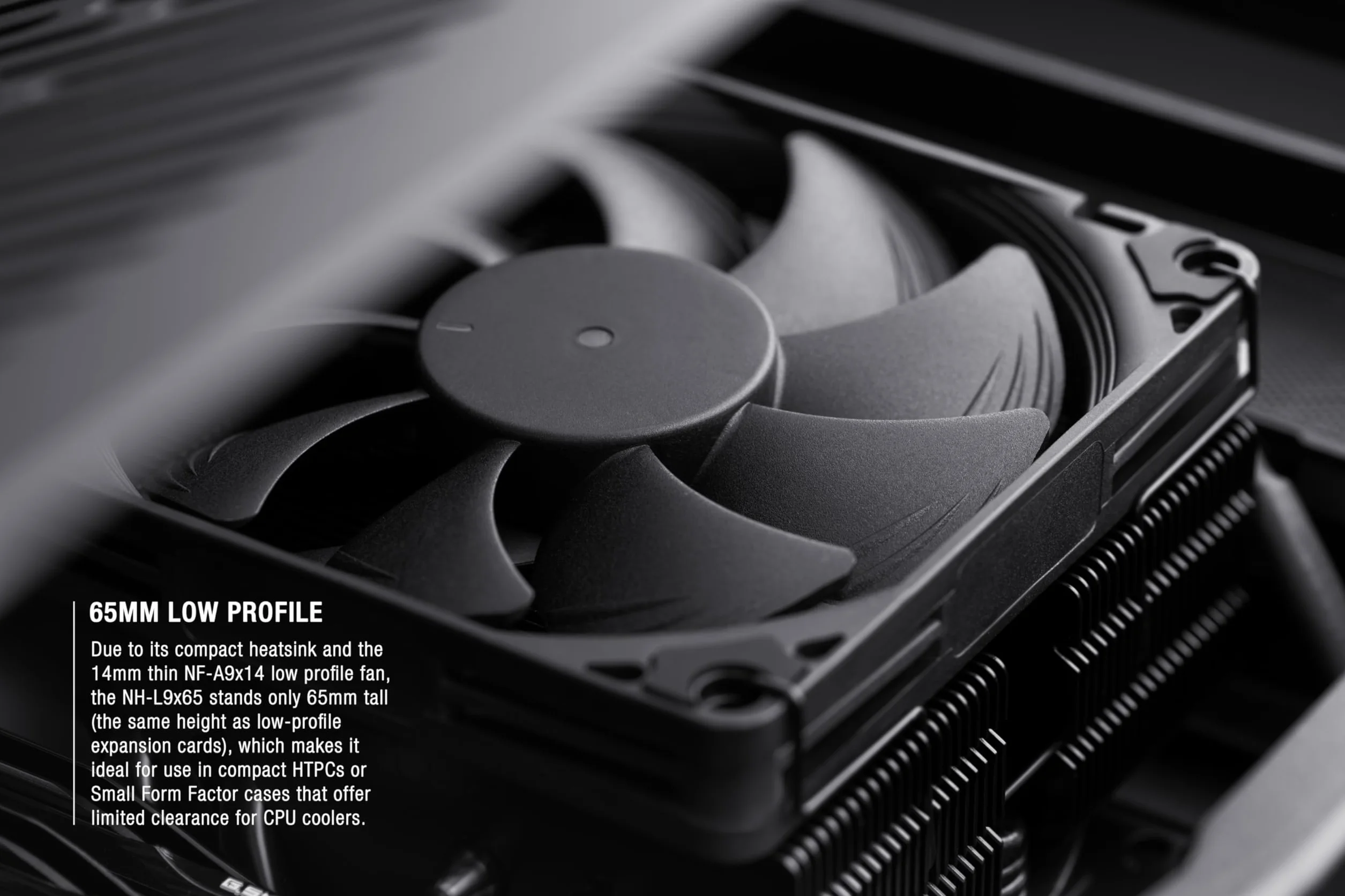 Noctua NH-L9x65 chromax.black Niskoprofilowy Cooler CPU 65 mm Czarny