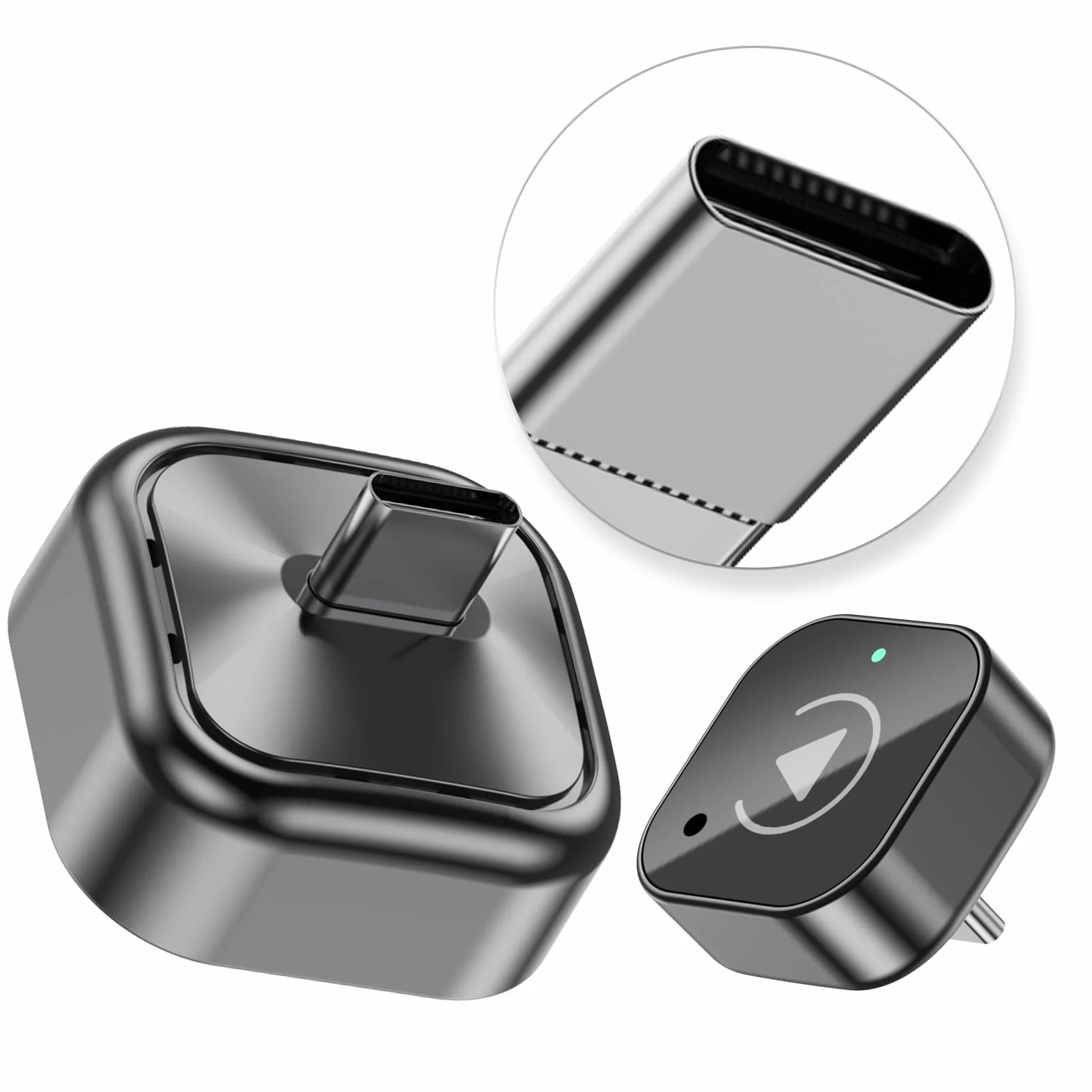 Spedal 2026 bezprzewodowy adapter CarPlay i Android Auto (złącze USB), klucz sprzętowy 2 w 1, WiFi 6 i BT 5.4, Plug & Play, stabilny i bez opóźnień, do pojazdów z systemami przewodowymi