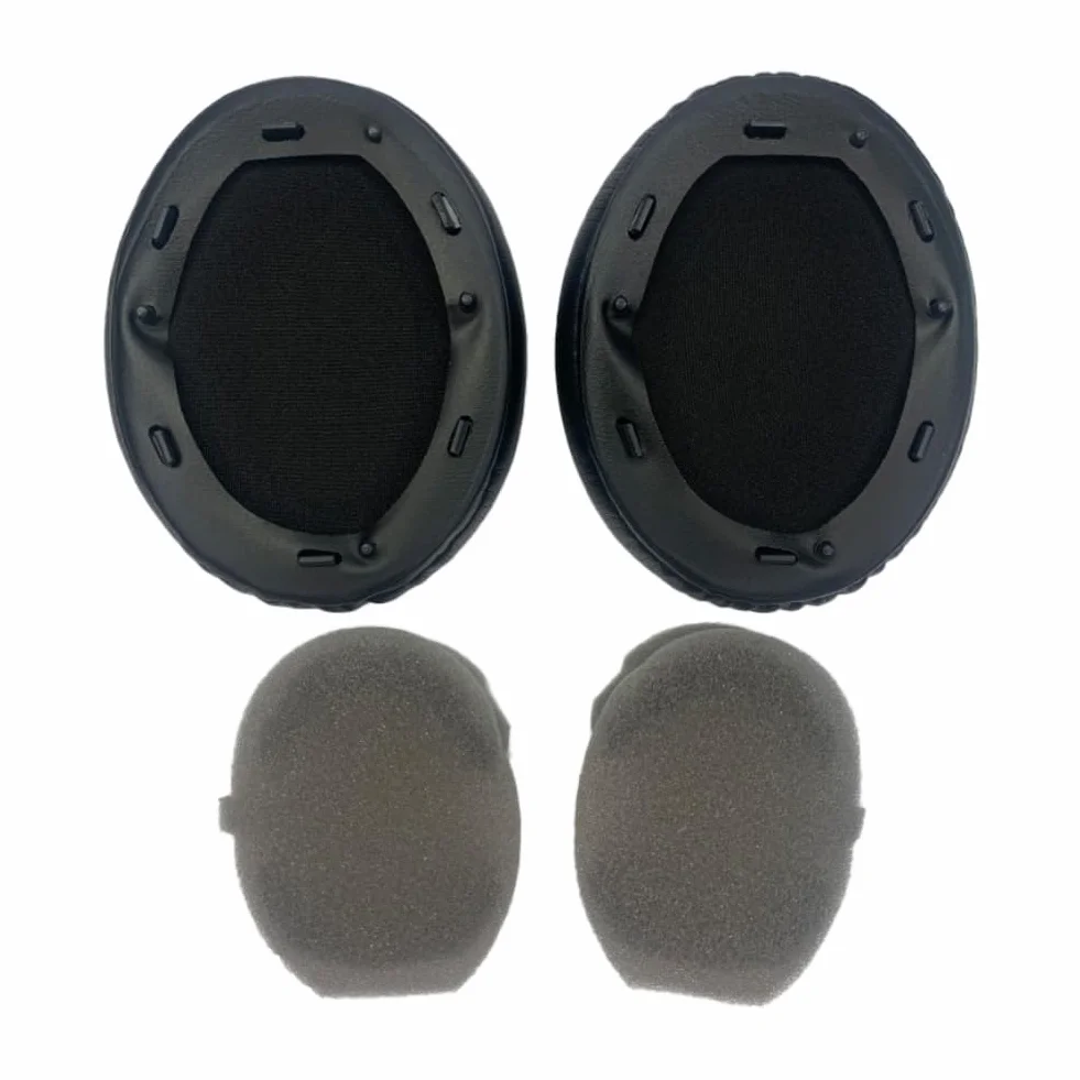 Wymienne Nauszniki do Sony WH-1000XM3 Słuchawek, Zapasowe Poduszki Nauszniki do Sony WH1000XM3, Miękka Skóra Proteinowa (Czarny)