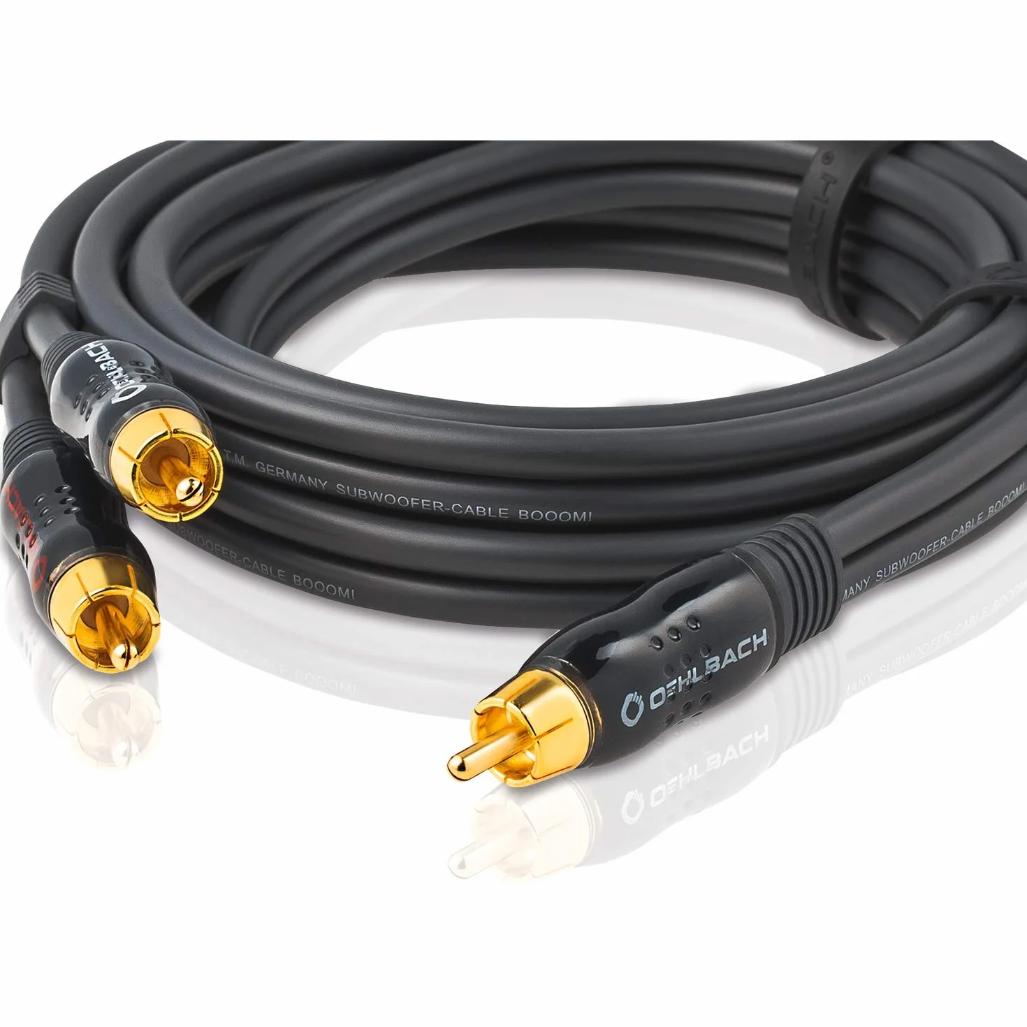 Oehlbach BOOOM 800 kabel Y-Cinch subwoofer 8 m antracyt