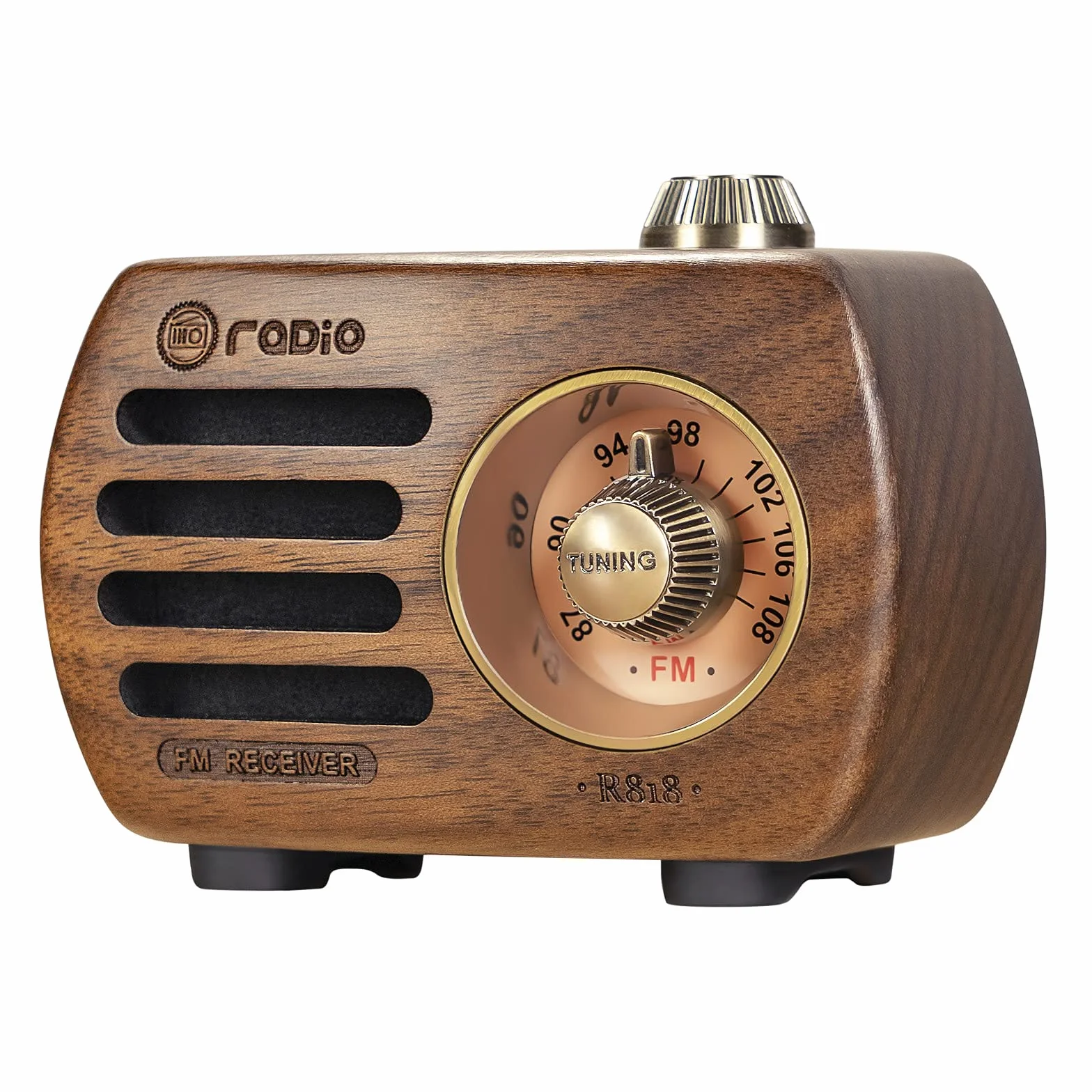 PRUNUS R-818 Drewniane Radio Retro Bluetooth FM AUX