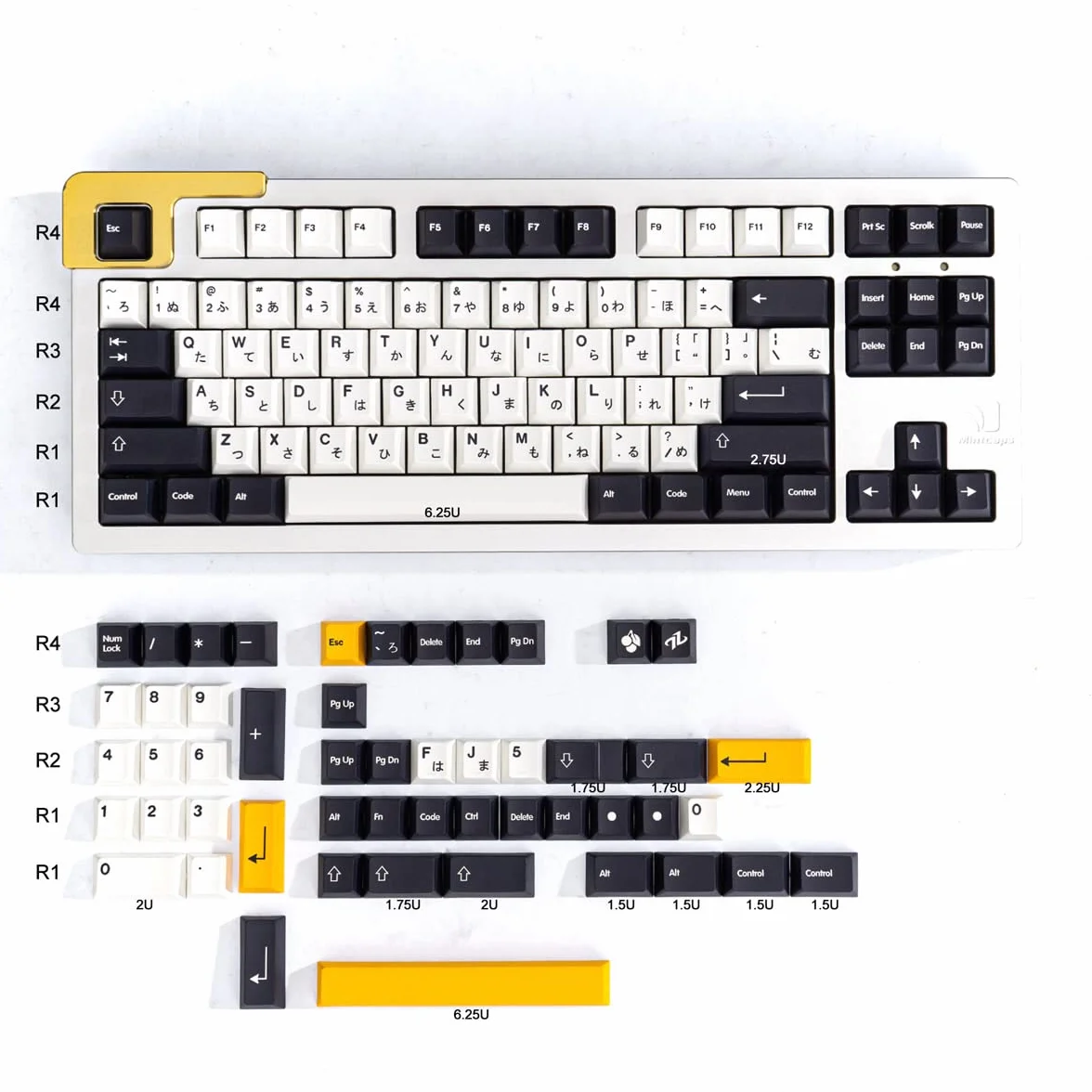 Japońskie nasadki klawiszy PBT Dye Sub Cherry Profile 133 klawisze zestaw do przełączników Cherry MX klawiatura mechaniczna