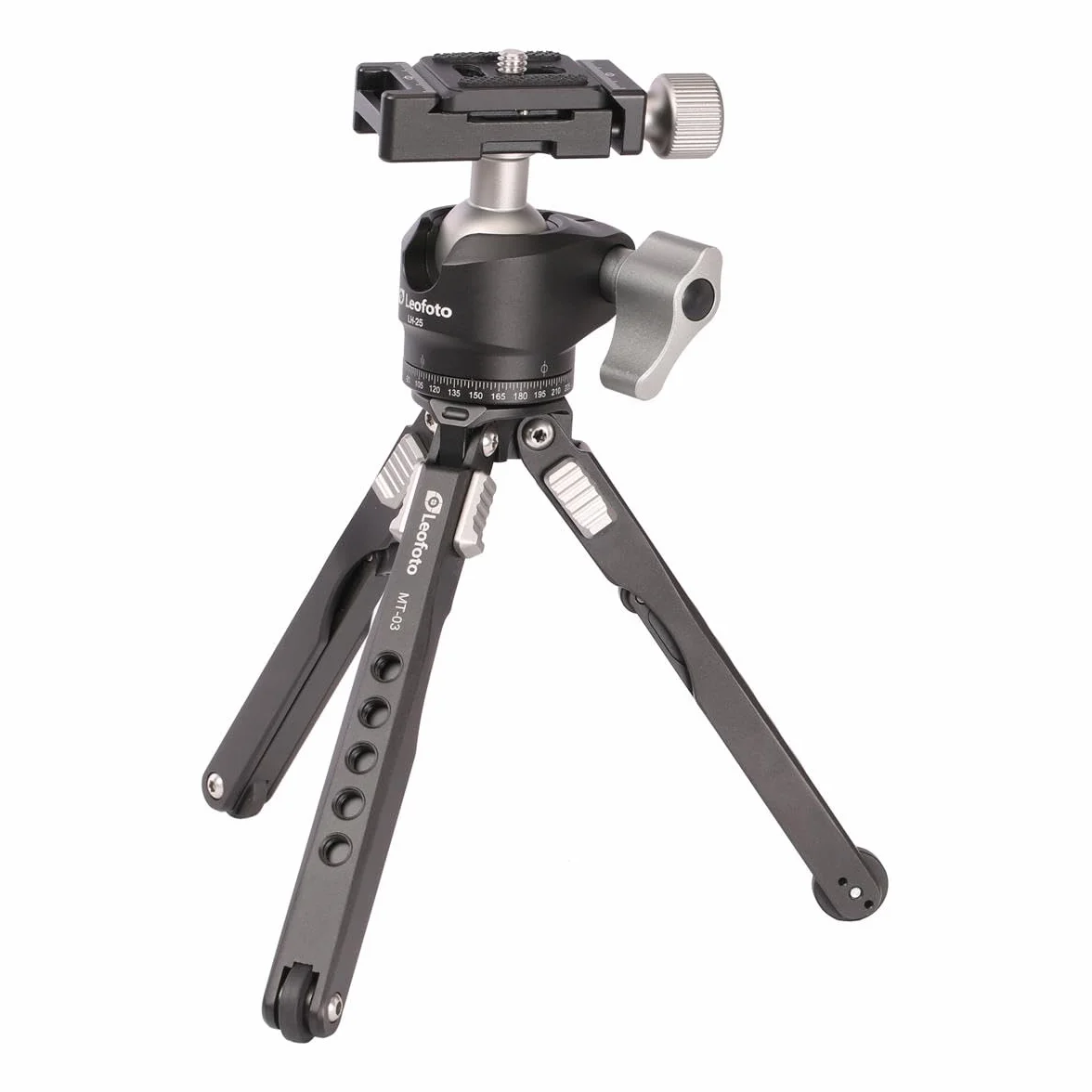 Leofoto - Kieszonkowy mini statyw - idealny dla fotografa podróżnego - nośność 3 kg - wysuwane nóżki - min. wysokość od 3,5 cm do maks. wysokości 18,5 cm - MT-03