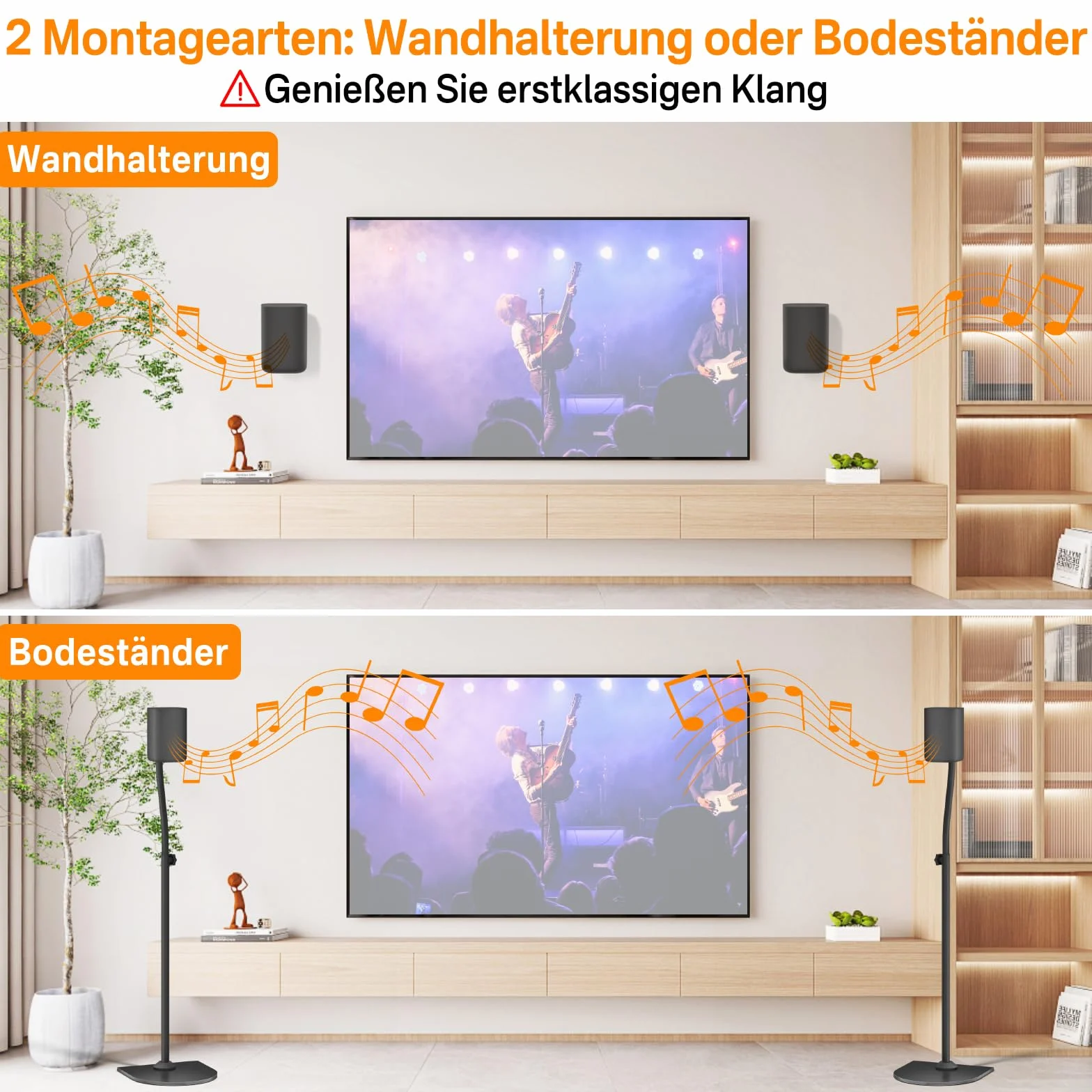 Stojak na głośniki surround para 33"-42" do LG Vizio Sony Samsung
