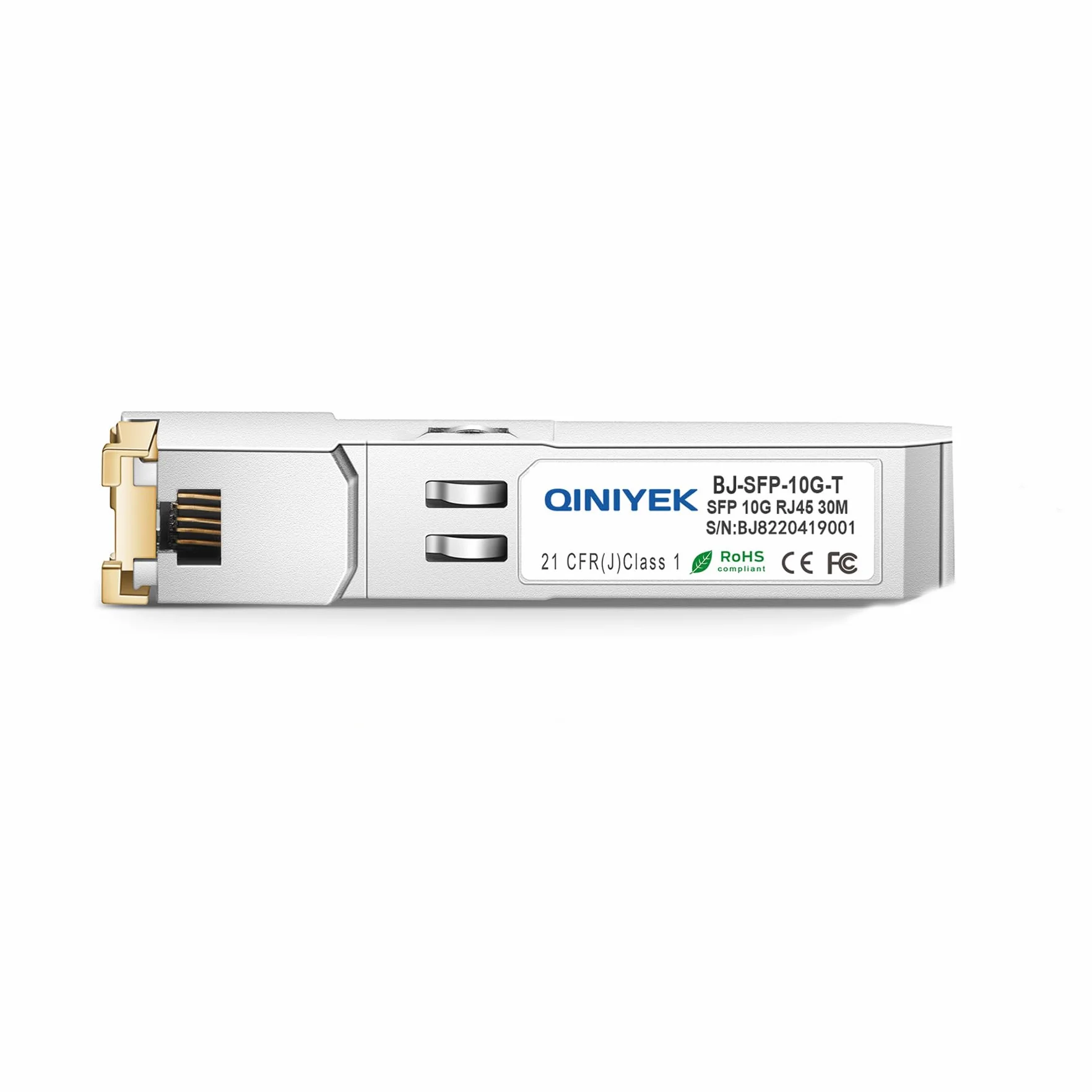 Moduł miedziany SFP do RJ45, 10Gbase-T SFP+ miedziany Ethernet Gbic kompatybilny z kablami Cisco, Meraki, Ubiquiti, Supermicro, Broadcom, CAT.6a/CAT7; 30 m