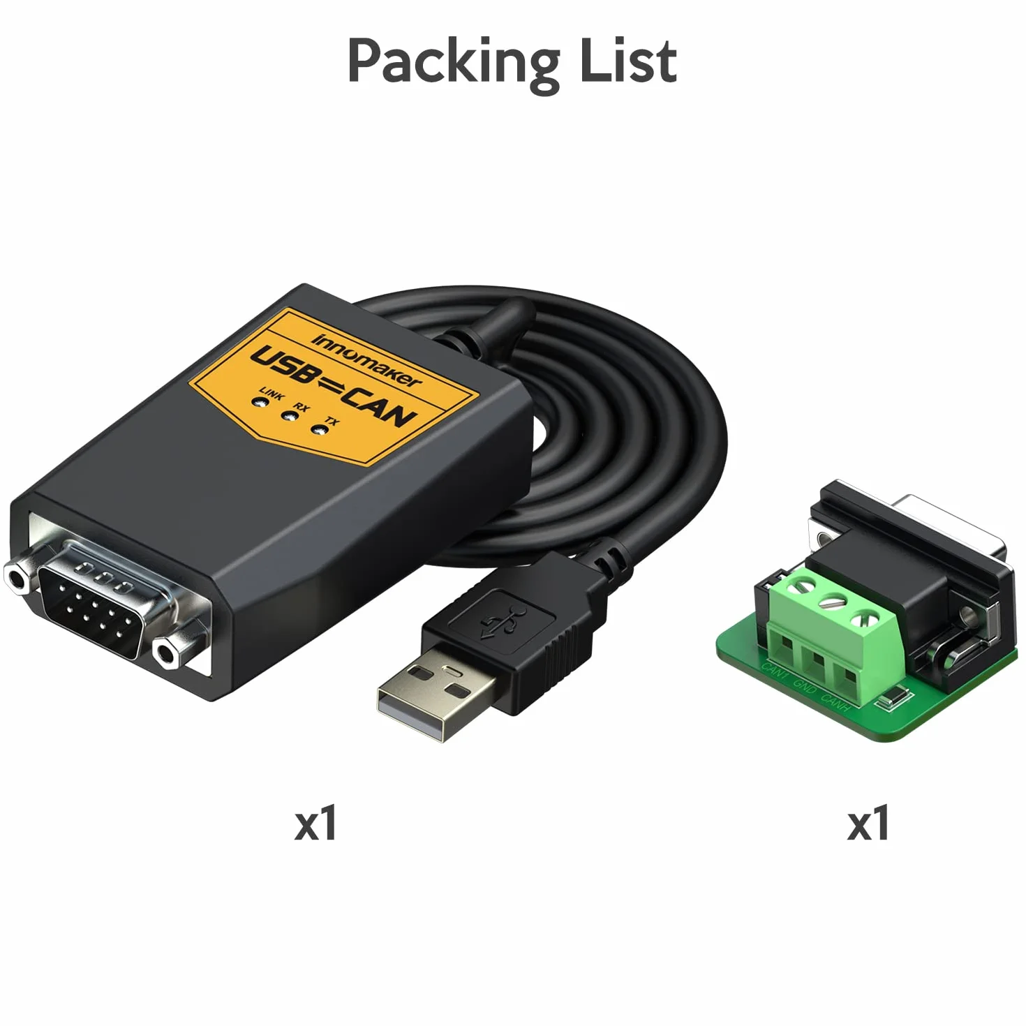 Przewód konwertera USB na CAN dla Raspberry Pi 5/4/3B+/3/Zero, Jetson Nano, Tinker Board, komputerów jednopłytkowych - Windows/Linux/Mac/Android/Venus OS