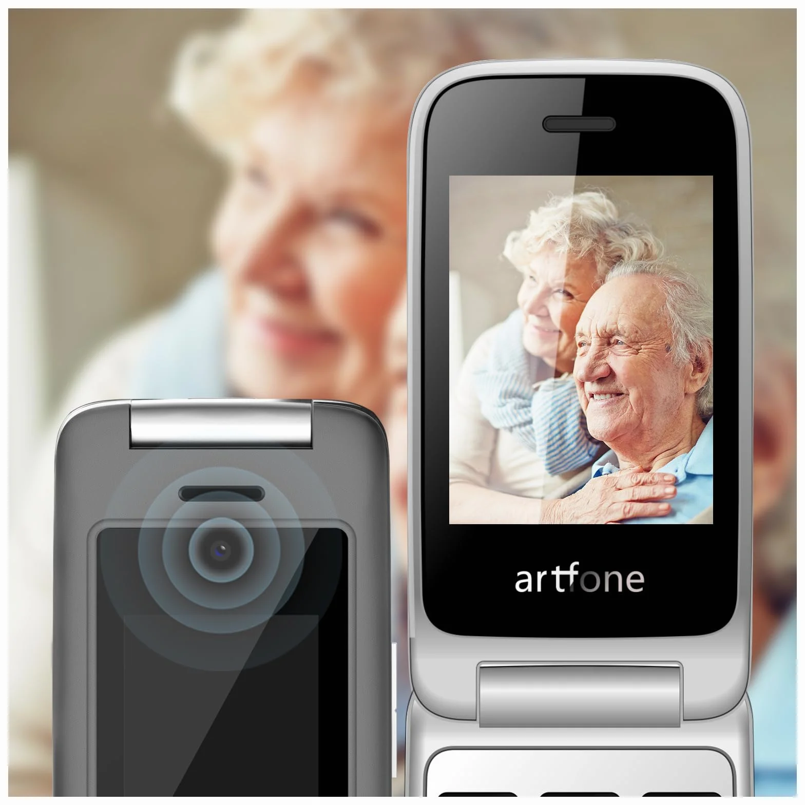 artfone G6 4G telefon komórkowy dla seniorów telefon z klapką Bez umowy丨duże klawisze telefon komórkowy丨przycisk SOS awaryjny丨stacja ładująca丨głośnik丨wybieranie krótkie丨telefon dla seniorów丨USB-C丨