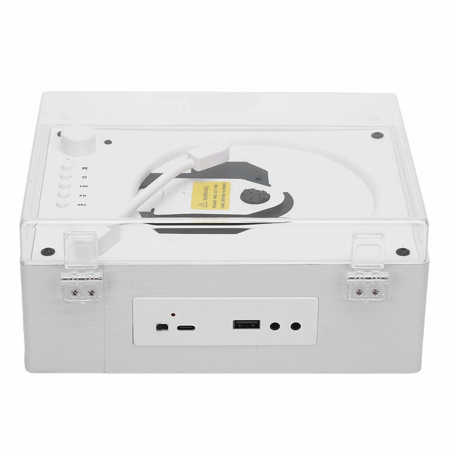 Odtwarzacz CD Bluetooth 5.0 z Podwójnymi Głośnikami Stereo, Biały