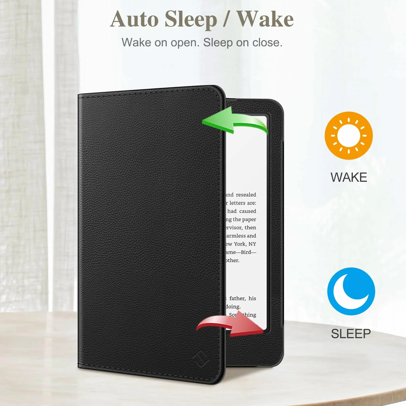 Fintie Etui kompatybilny z 7" Kindle Paperwhite (12. Generacja，2024) i Kindle Colorsoft Signature Edition (1. Generacja), Etui z Paskiem na Rękę i Automatycznego Uśpienia/Wybudzenia, Czarny